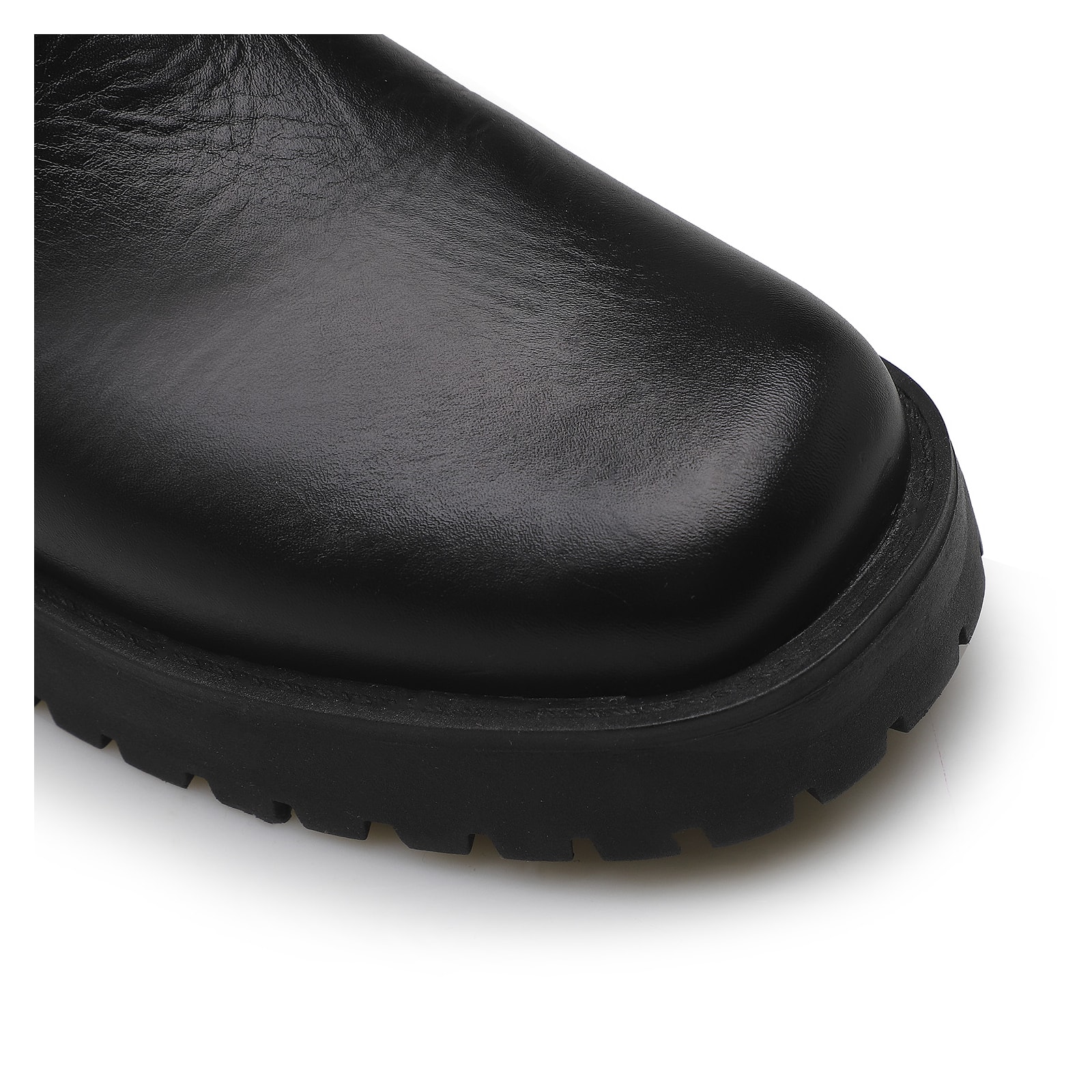 Bota Tratorada High Mia Couro Preto