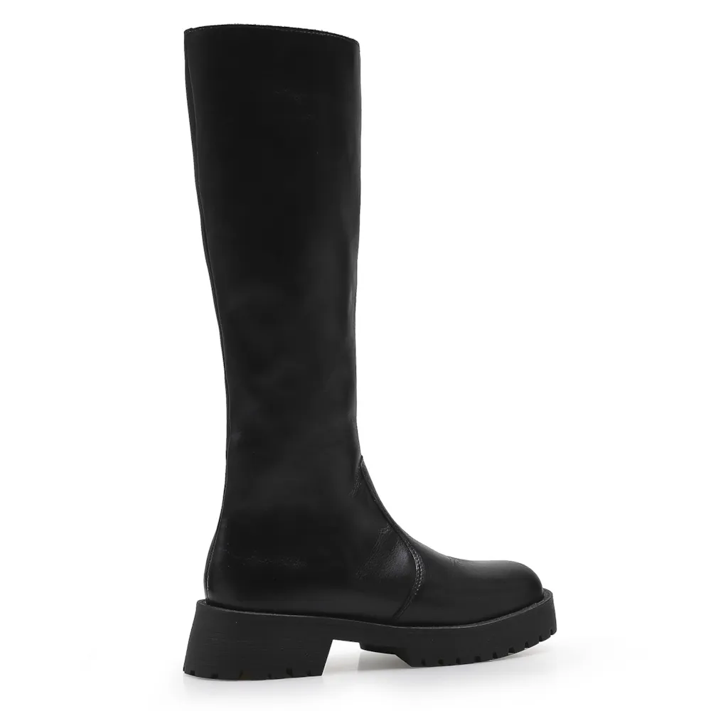 Bota Tratorada High Mia Couro Preto - imagem 3