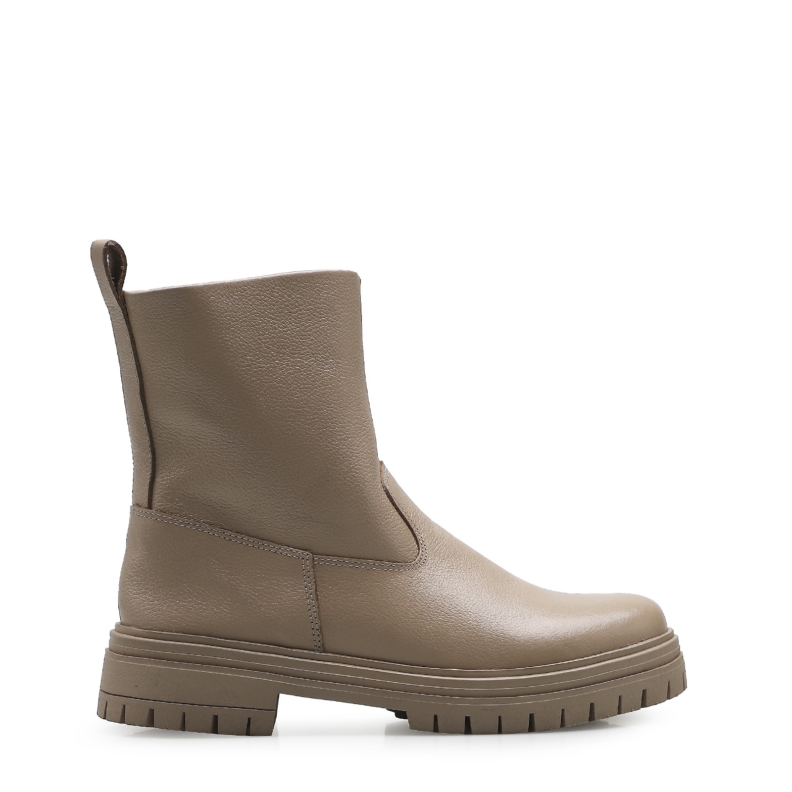 Bota Tratorada Zoe Couro Bege