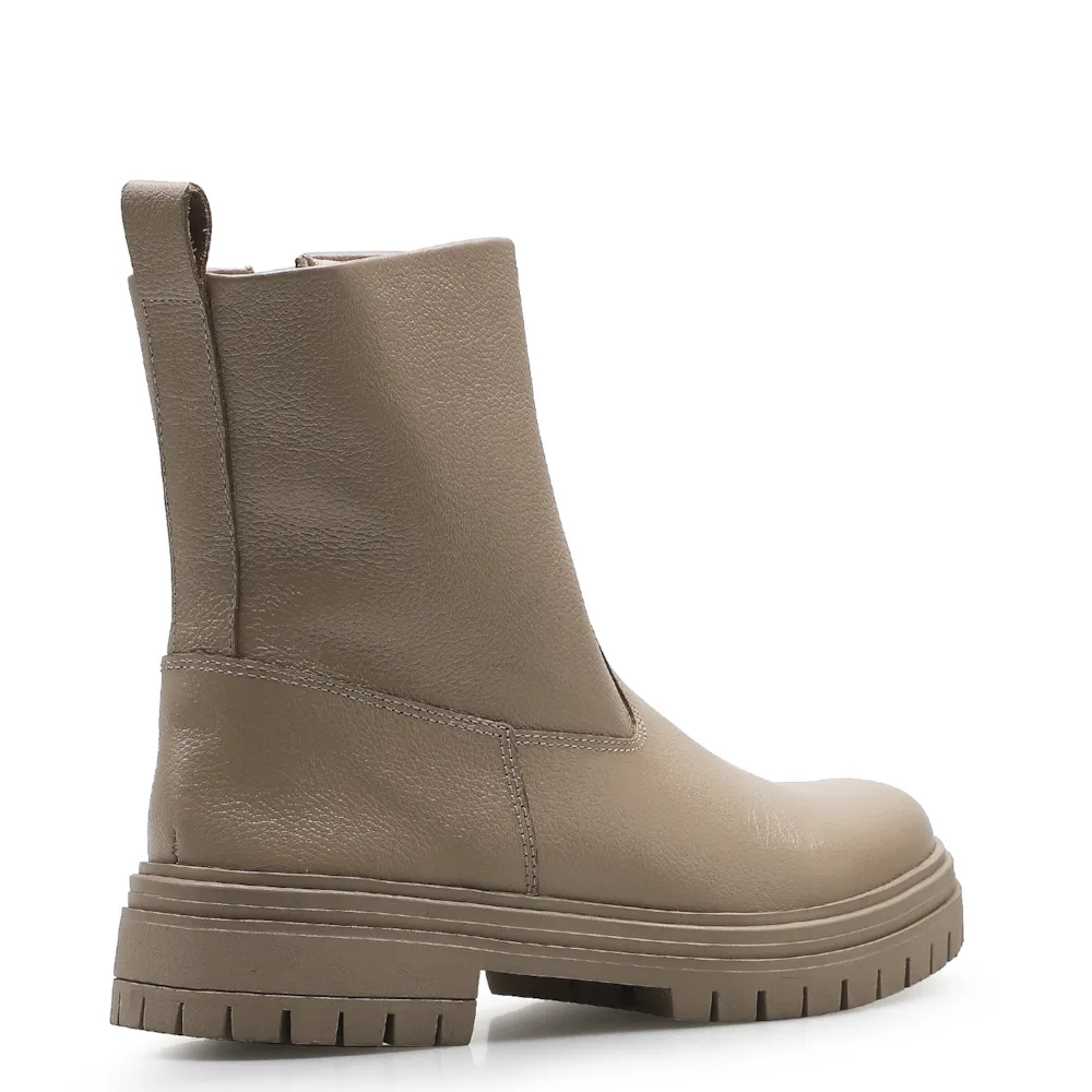 Bota Tratorada Zoe Couro Bege - imagem 3