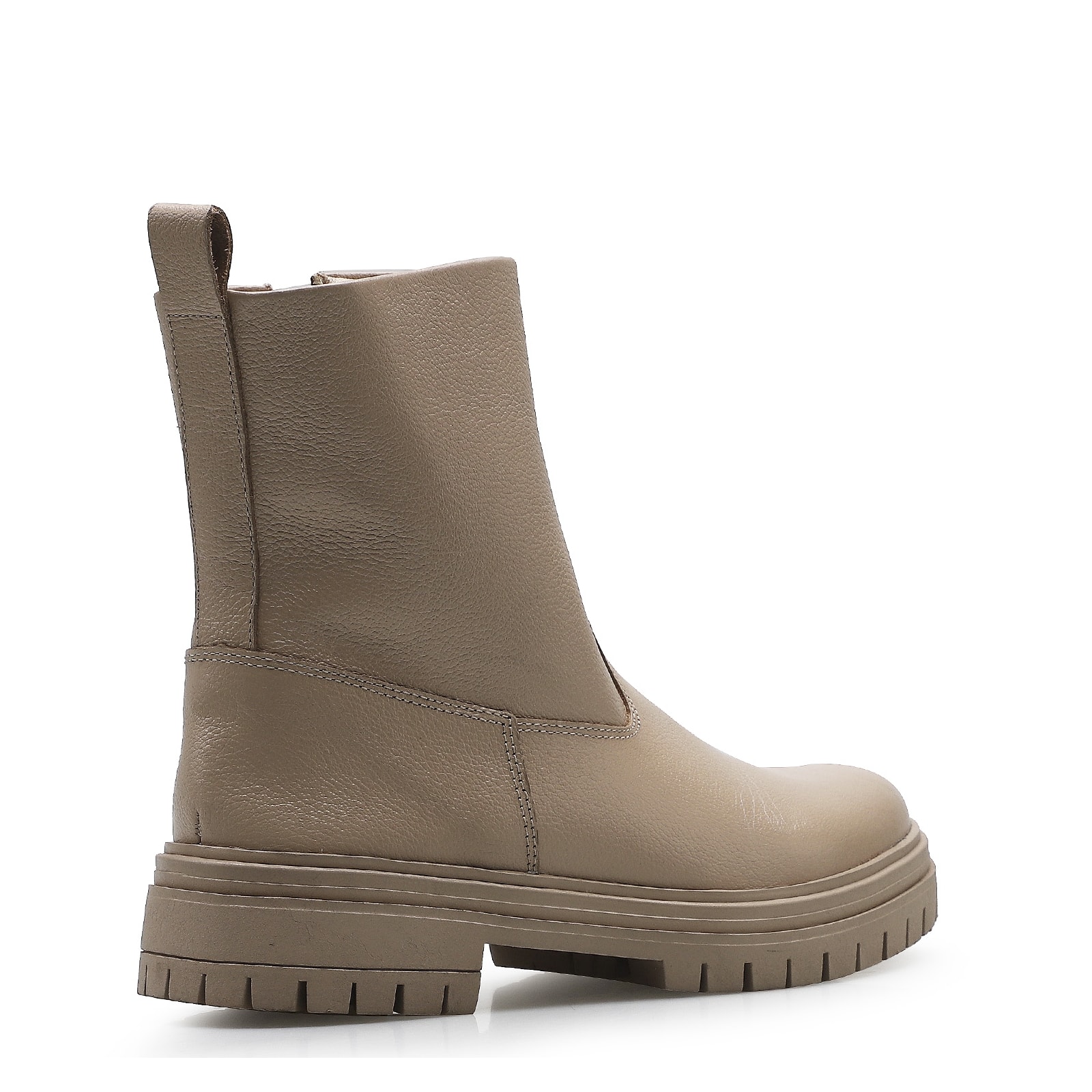 Bota Tratorada Zoe Couro Bege