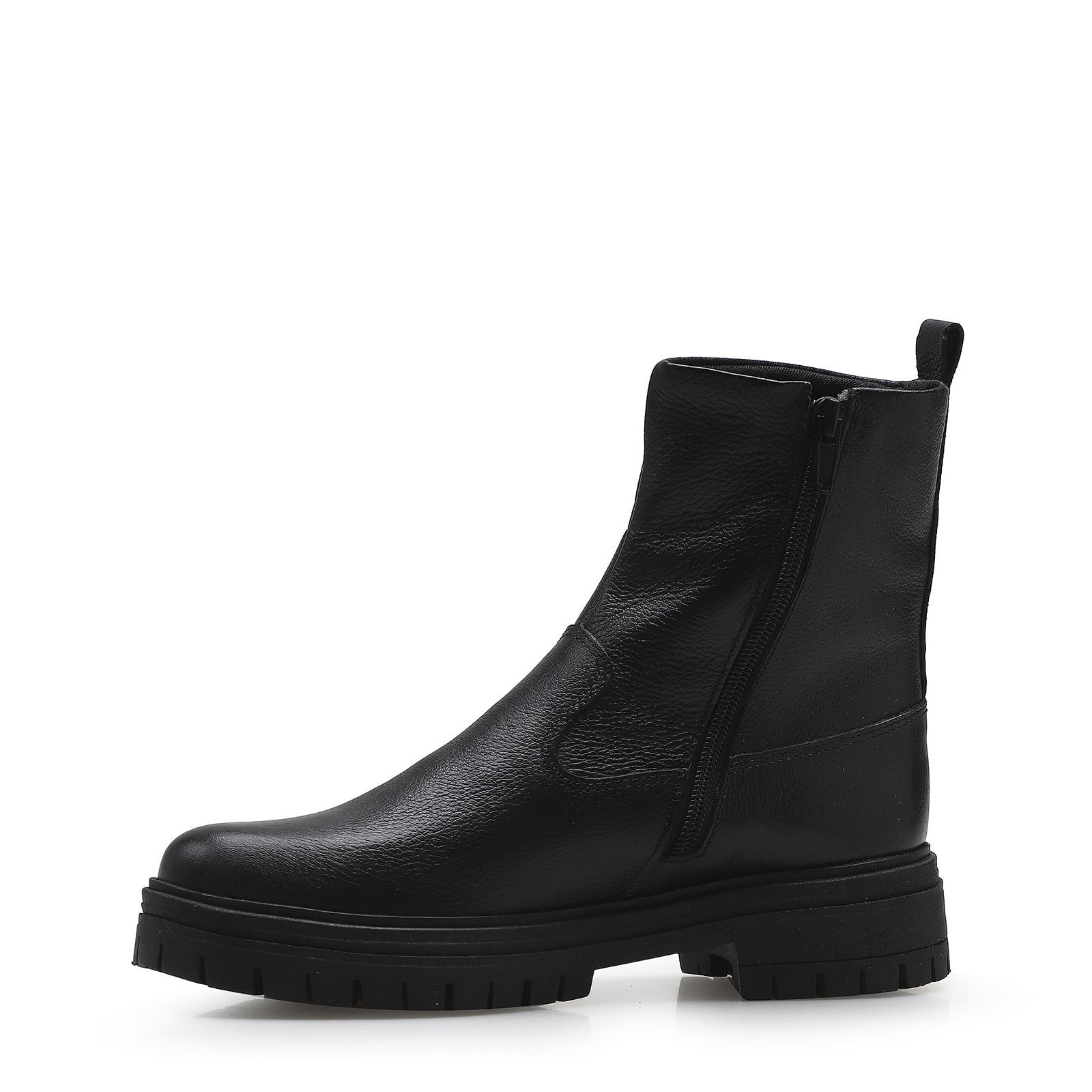 Bota Tratorada Zoe Couro Preto