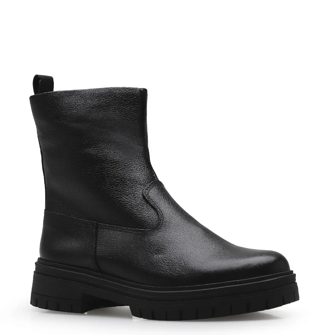 Bota Tratorada Zoe Couro Preto