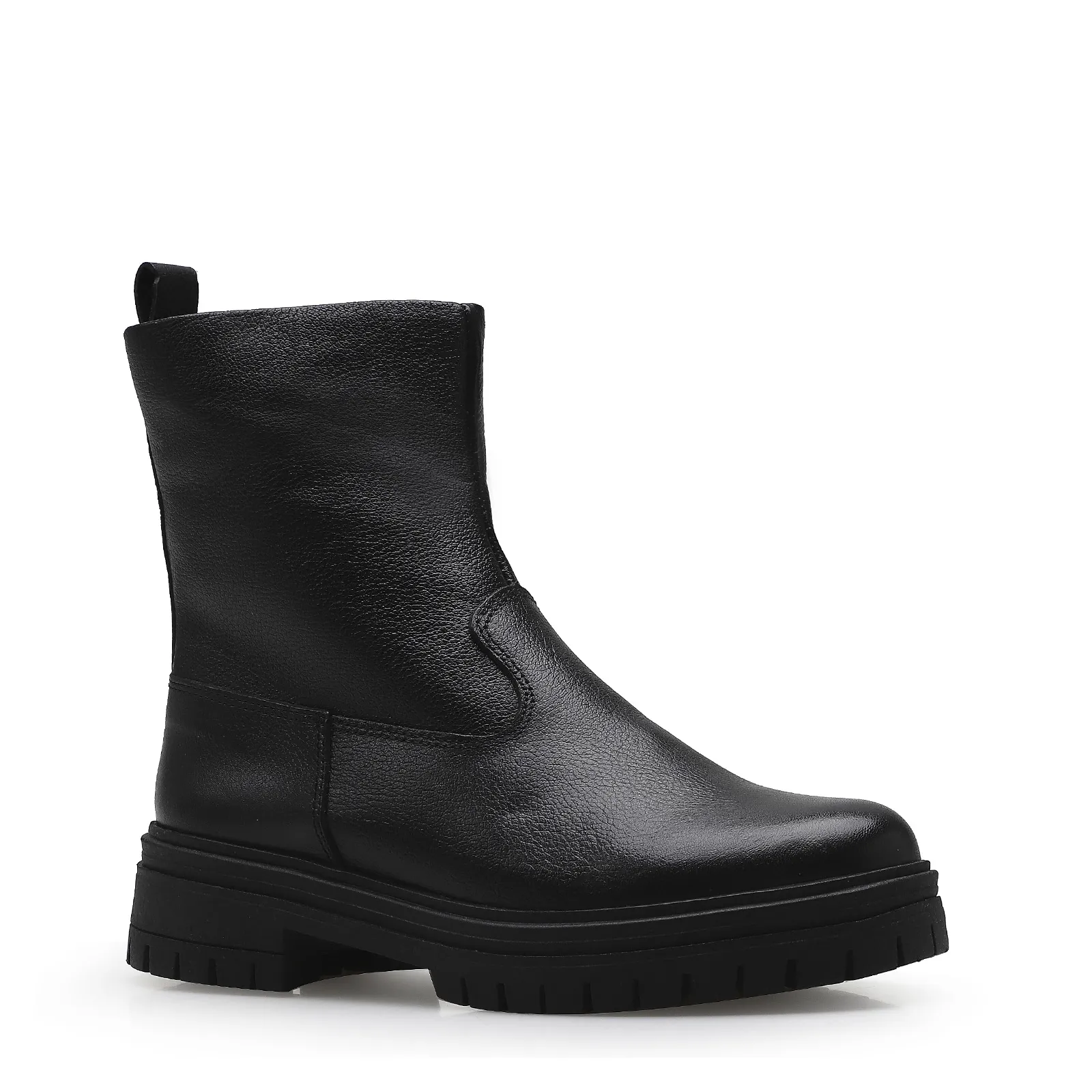 Bota Tratorada Zoe Couro Preto