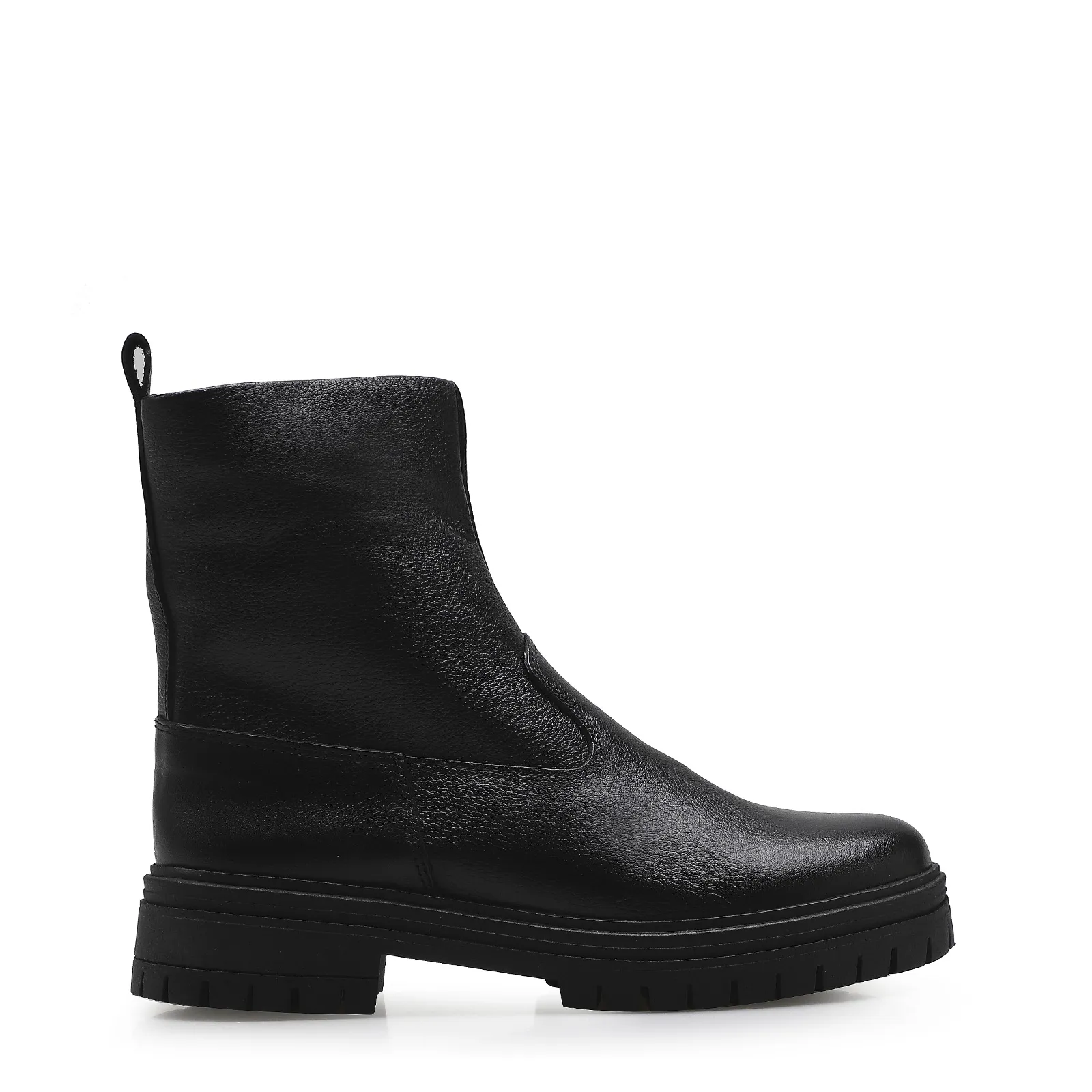 Bota Tratorada Zoe Couro Preto