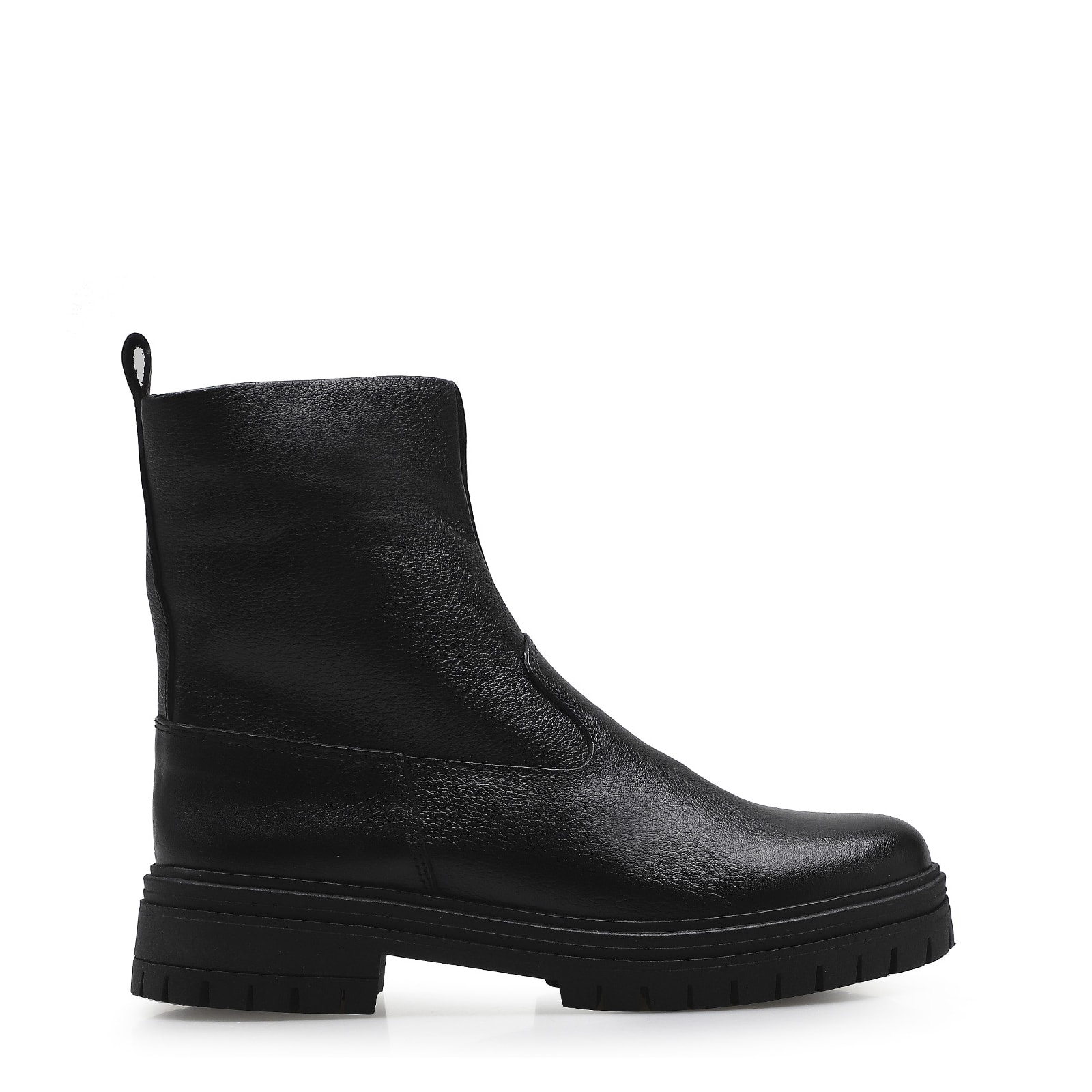 Bota Tratorada Zoe Couro Preto
