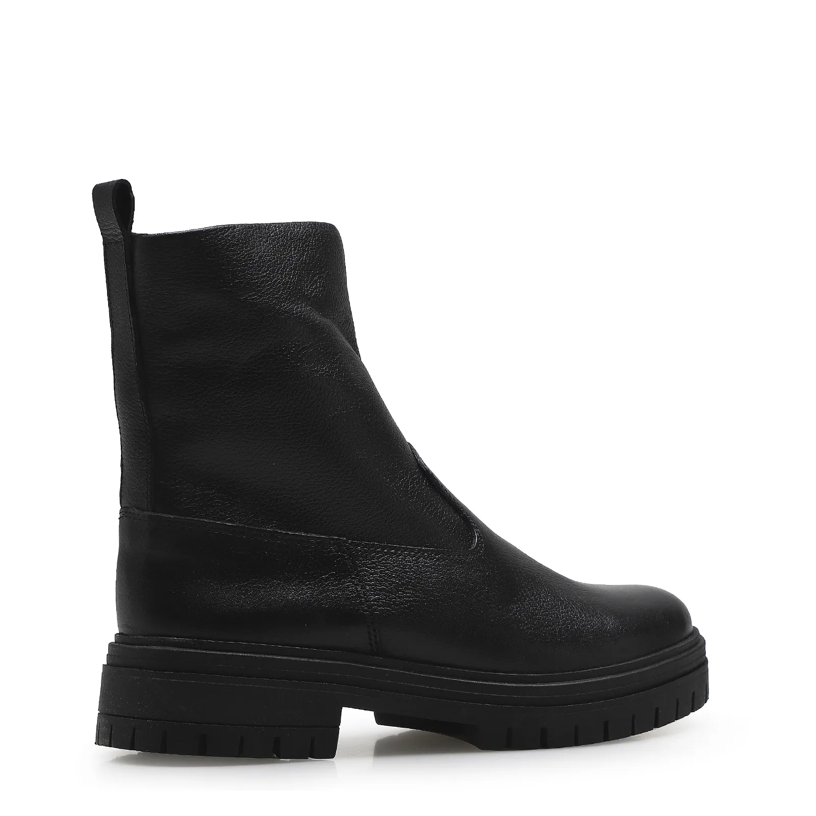 Bota Tratorada Zoe Couro Preto
