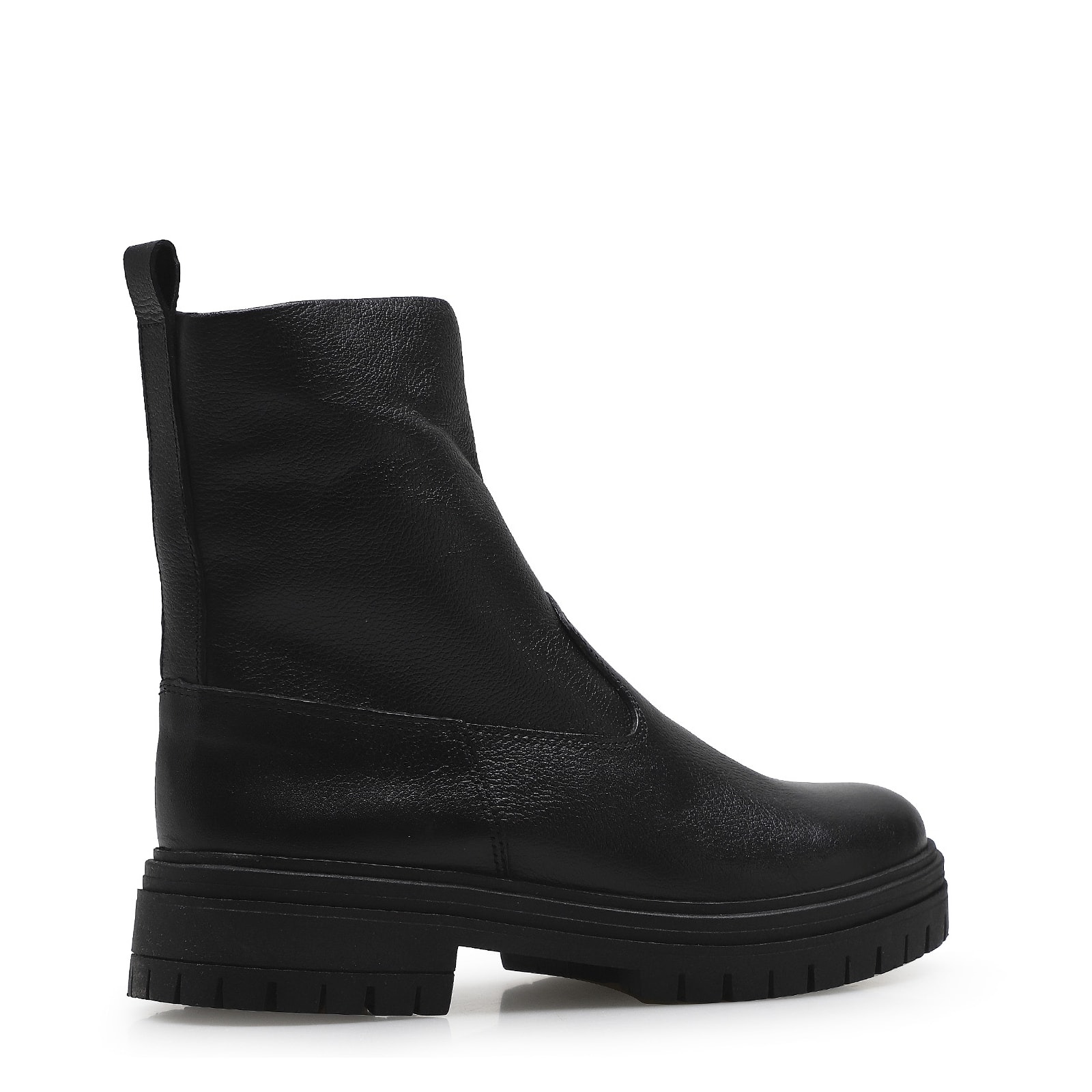 Bota Tratorada Zoe Couro Preto