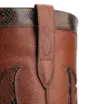 Bota Western Cano Alto Salto Médio Couro Marrom Recortes Alt Python - imagem 9