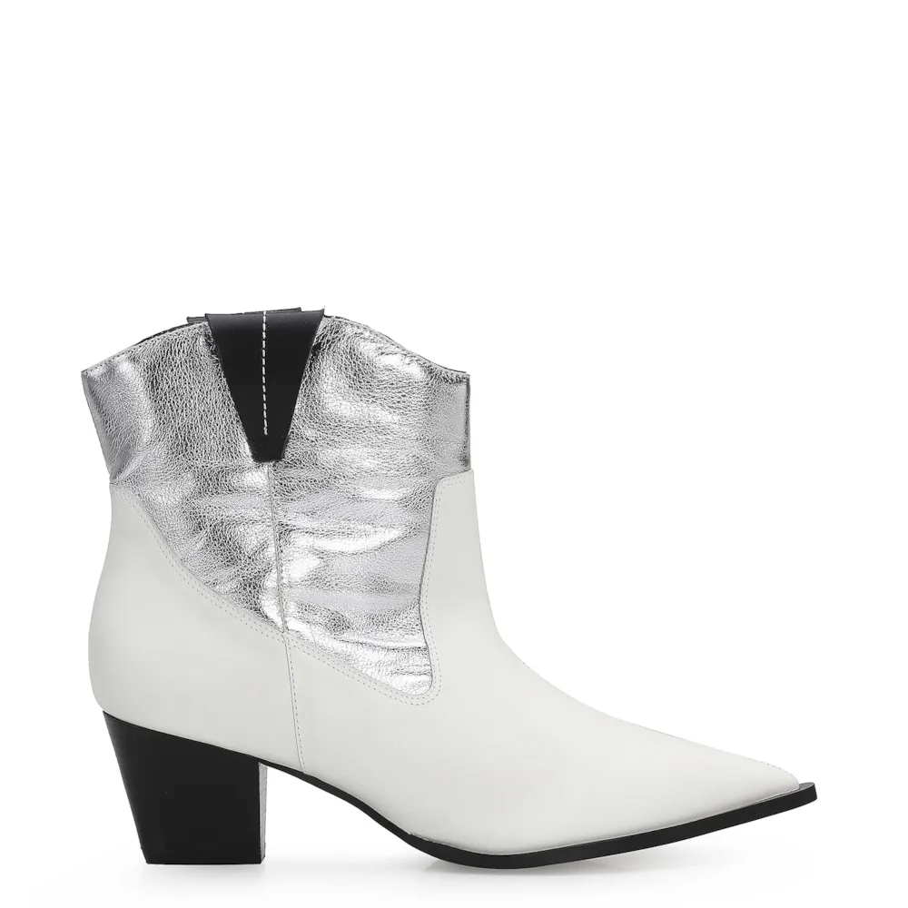 Bota Western Couro Branco/Prata - imagem 3