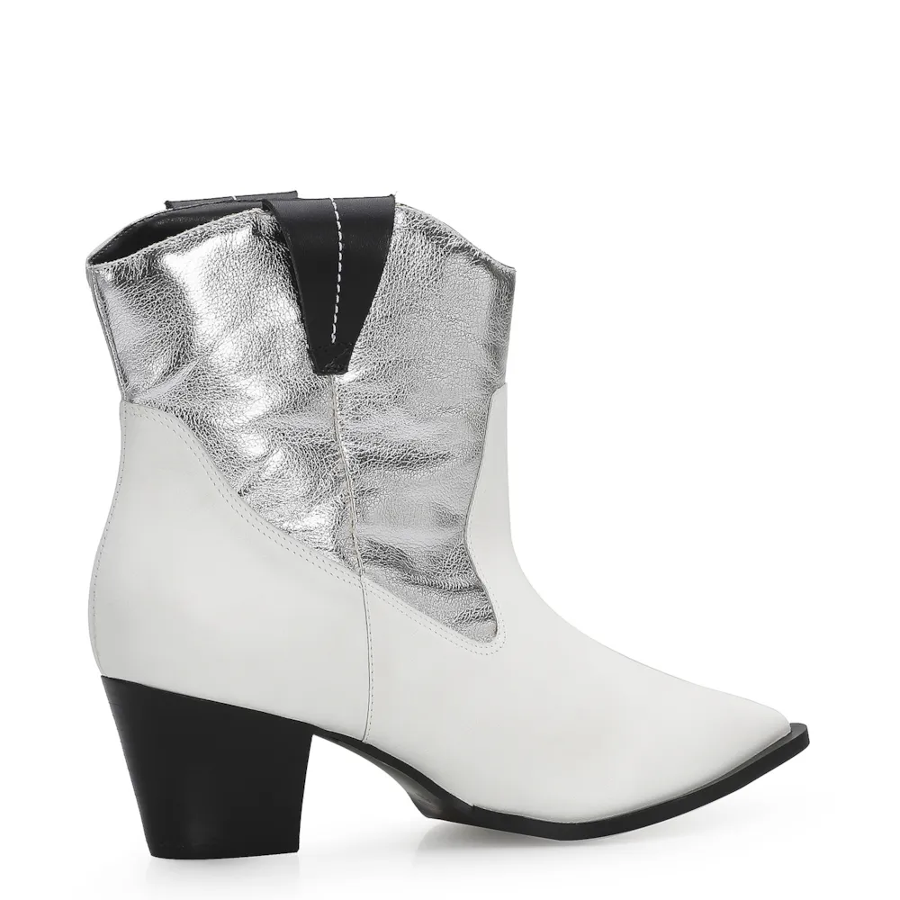 Bota Western Couro Branco/Prata - imagem 4