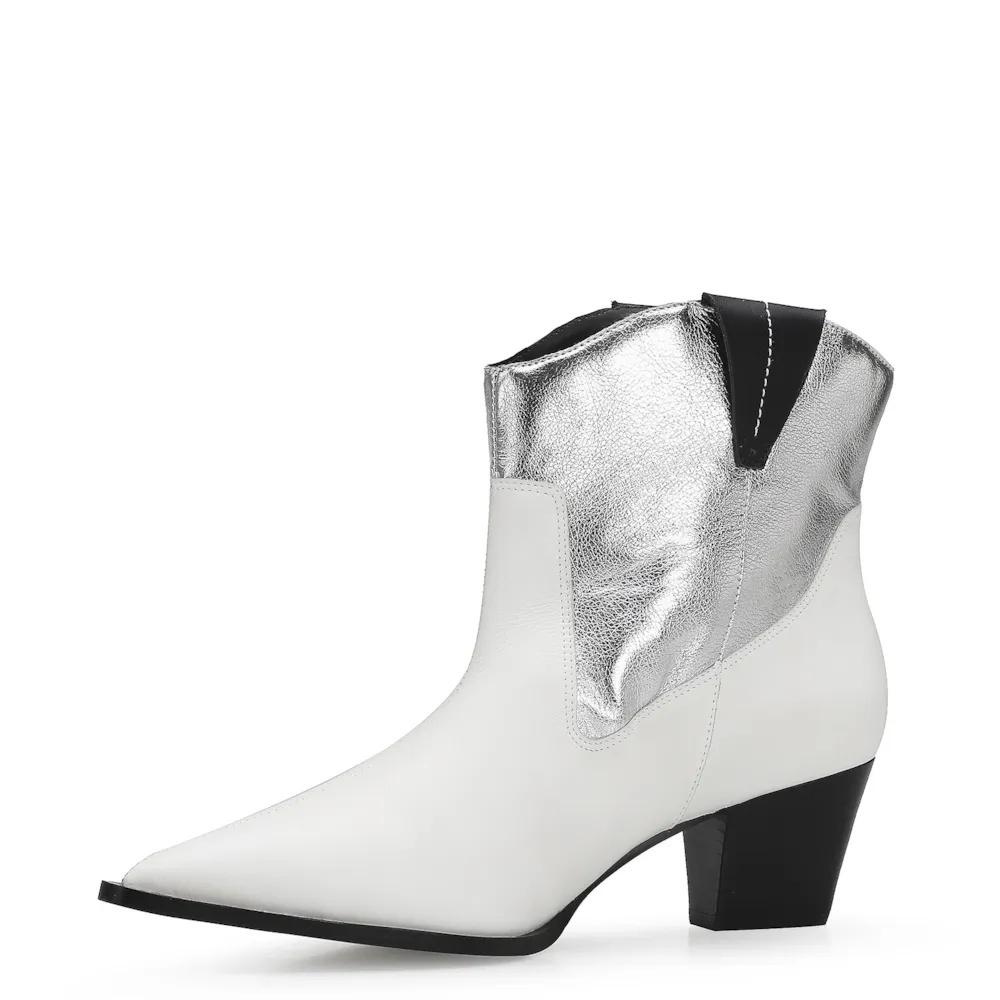 Bota Western Couro Branco/Prata - imagem 5