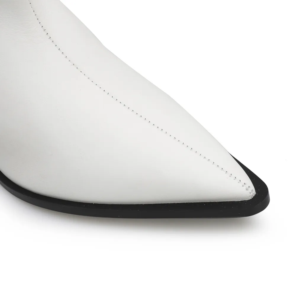 Bota Western Couro Branco/Prata - imagem 7