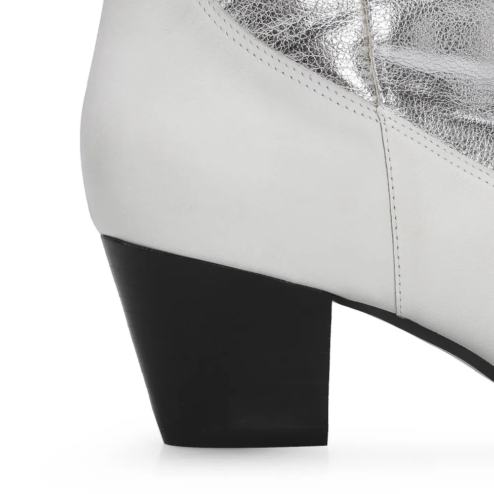 Bota Western Couro Branco/Prata - imagem 8