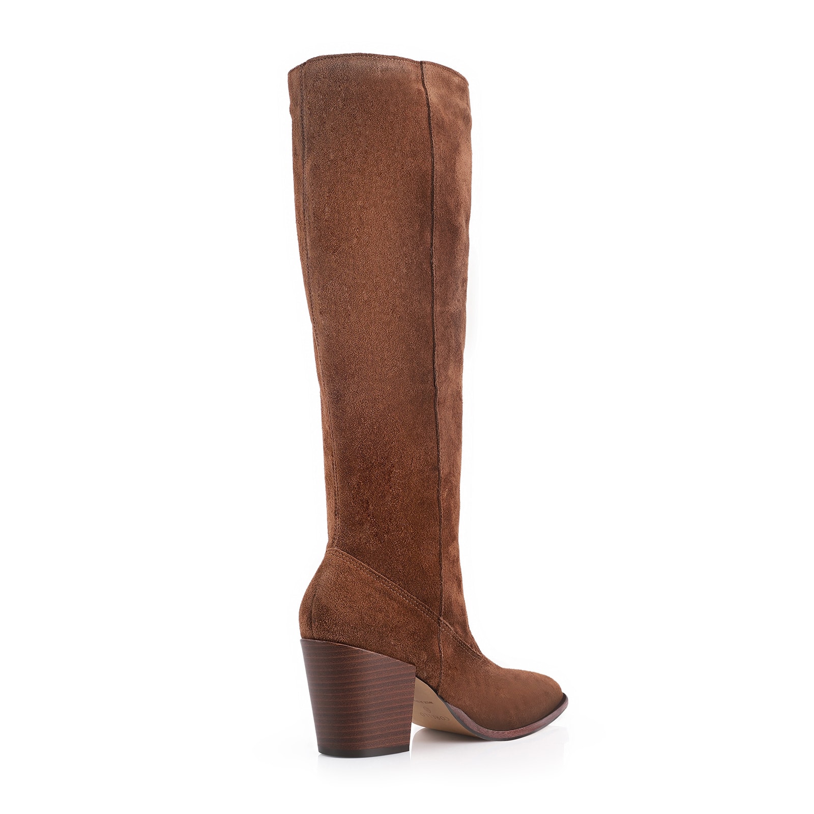 Bota Western Couro Camurça Marrom