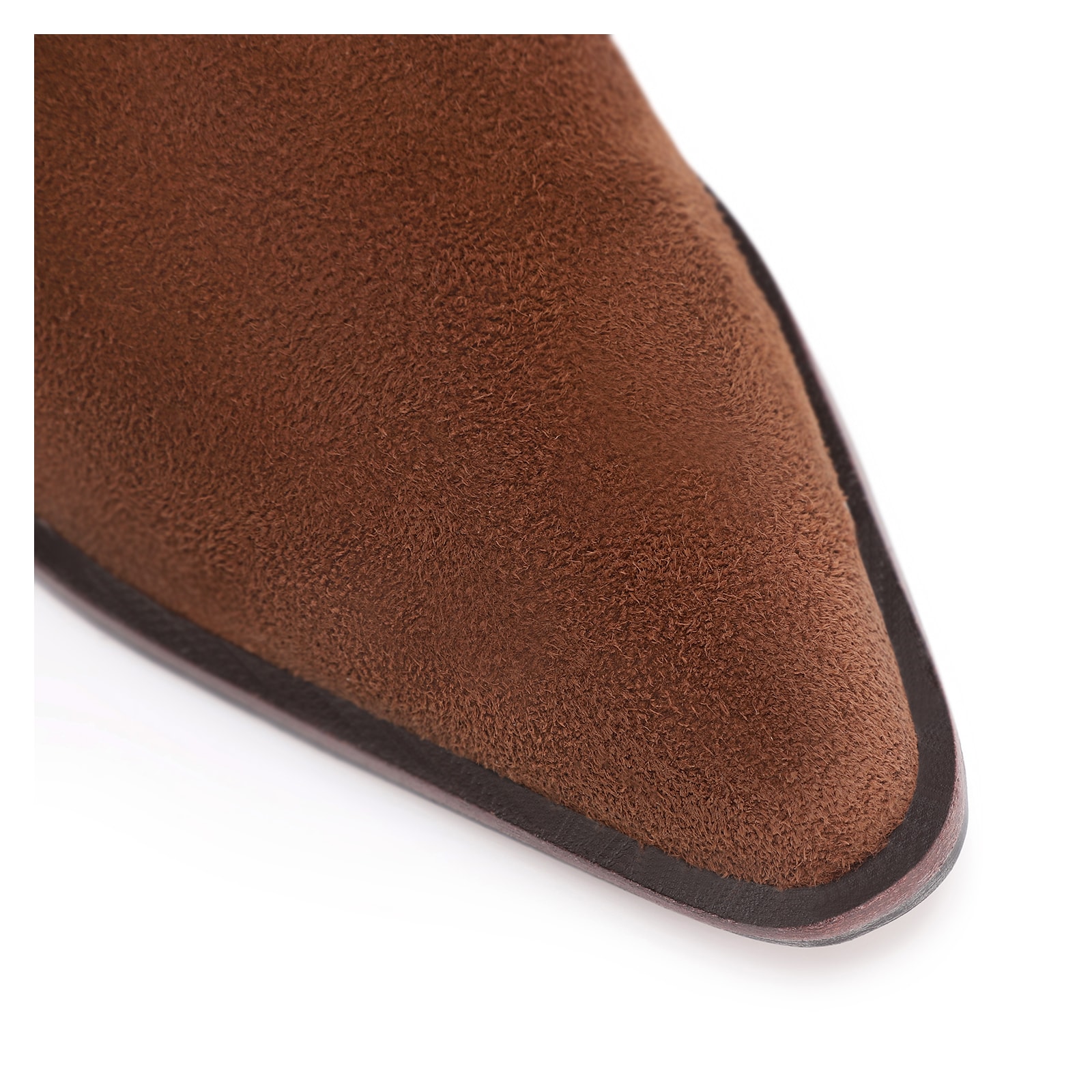 Bota Western Couro Camurça Marrom
