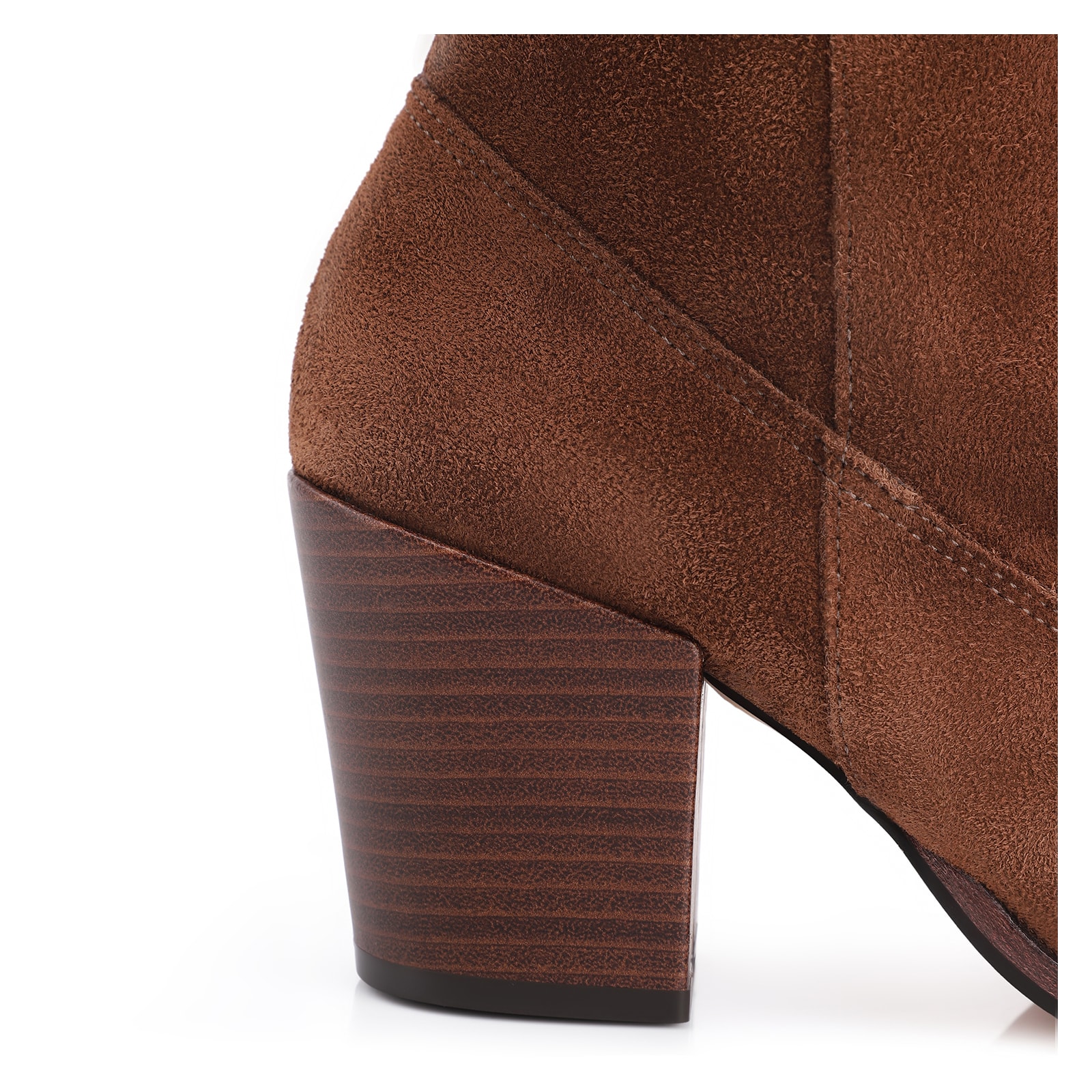 Bota Western Couro Camurça Marrom