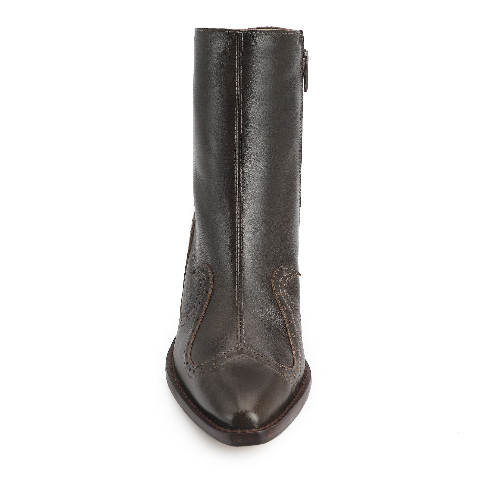 Bota Western Couro Estonado Marrom