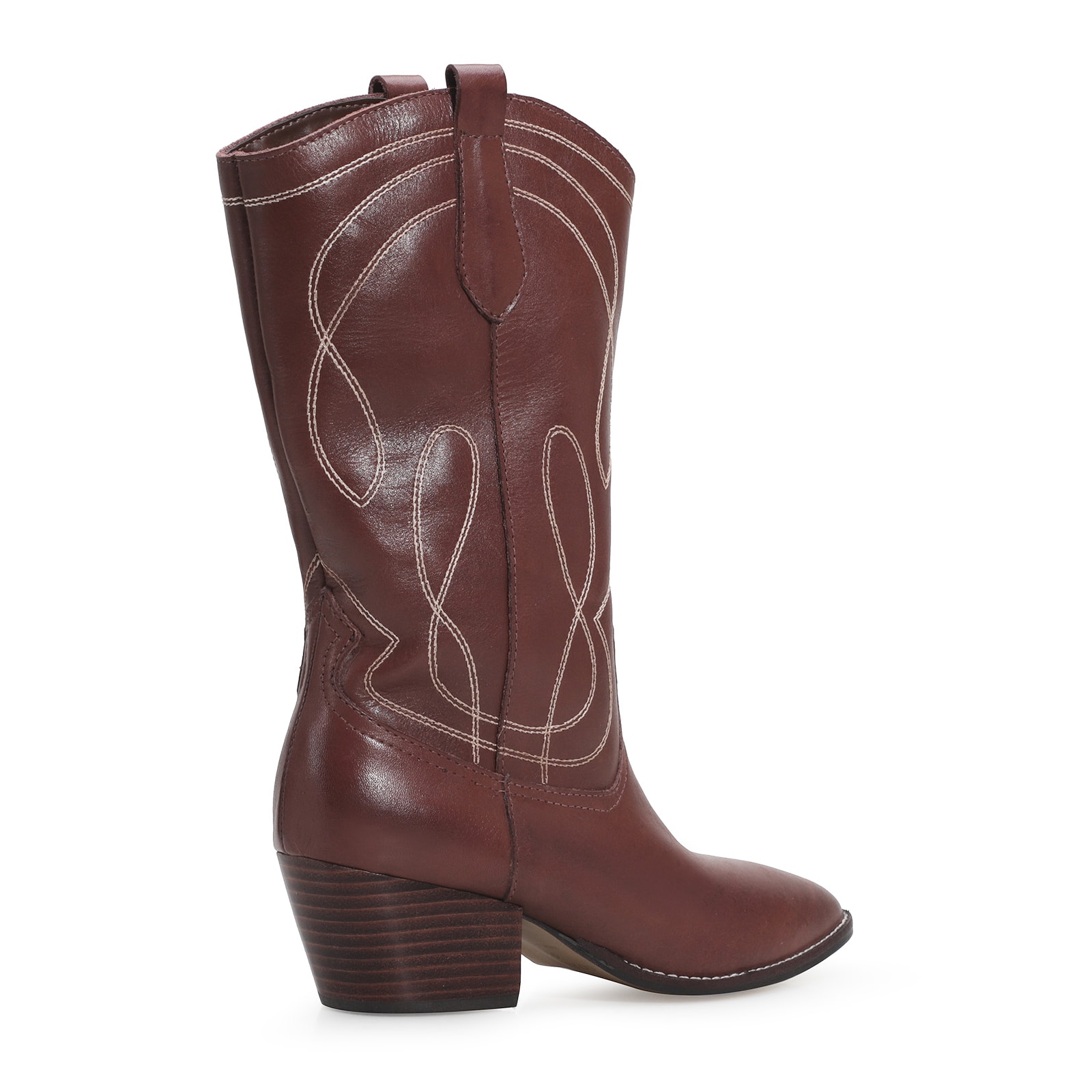 Bota Western Couro Marrom