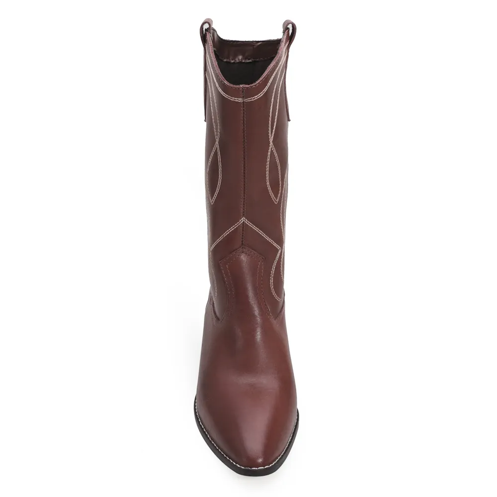 Bota Western Couro Marrom - imagem 6