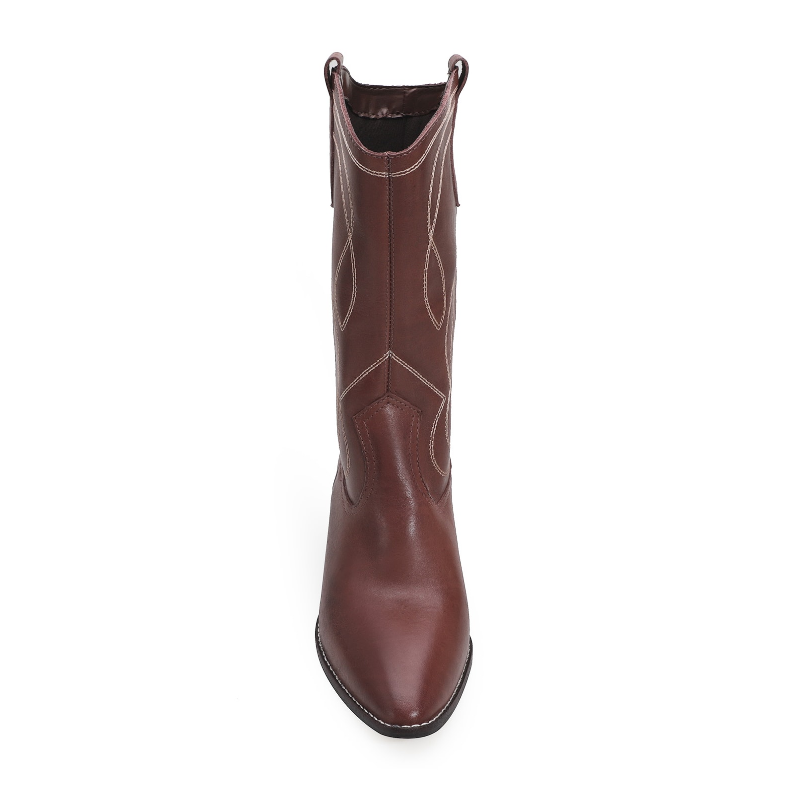 Bota Western Couro Marrom