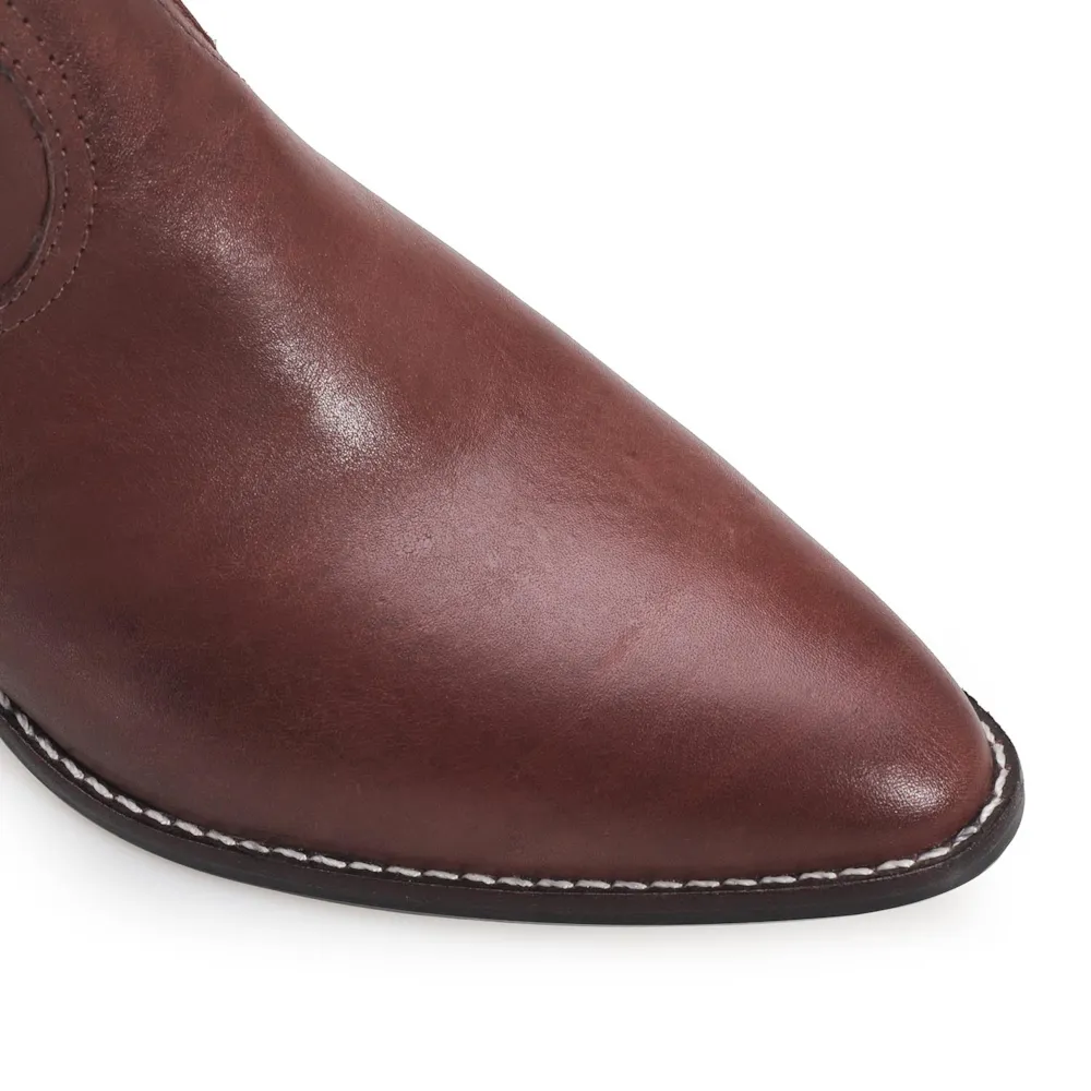 Bota Western Couro Marrom - imagem 7