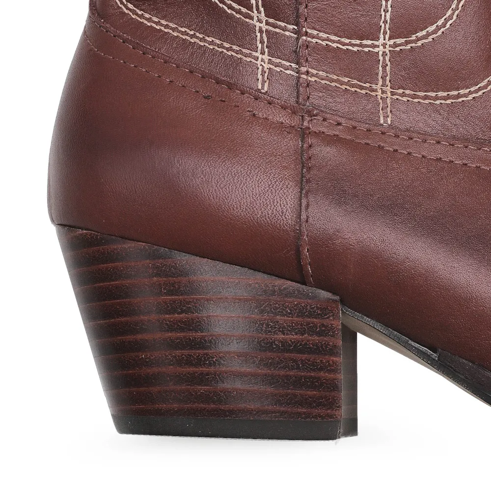 Bota Western Couro Marrom - imagem 8