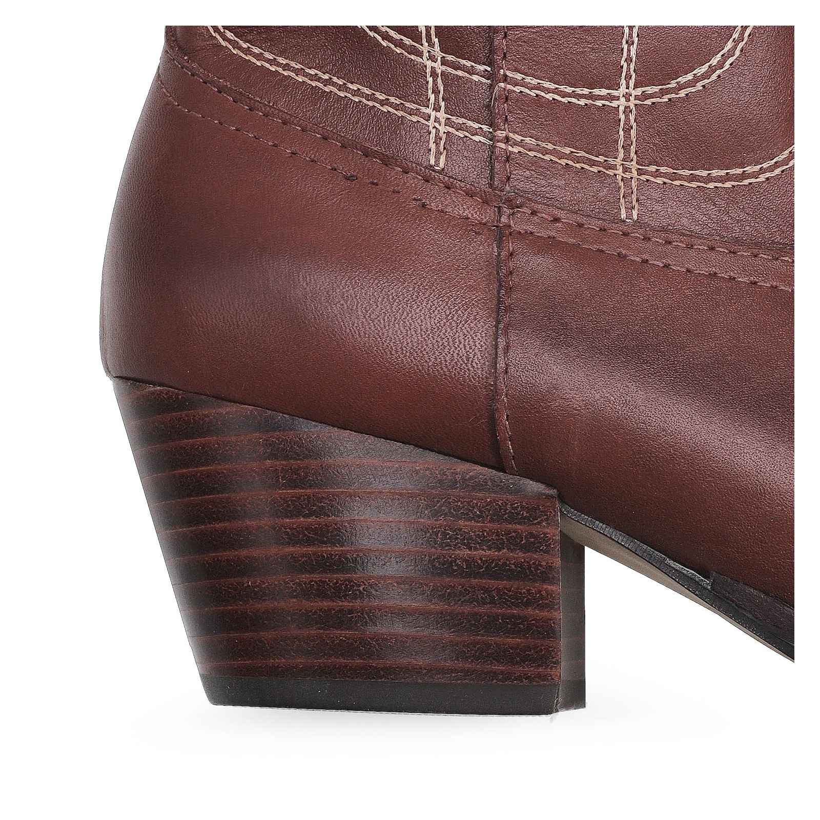 Bota Western Couro Marrom