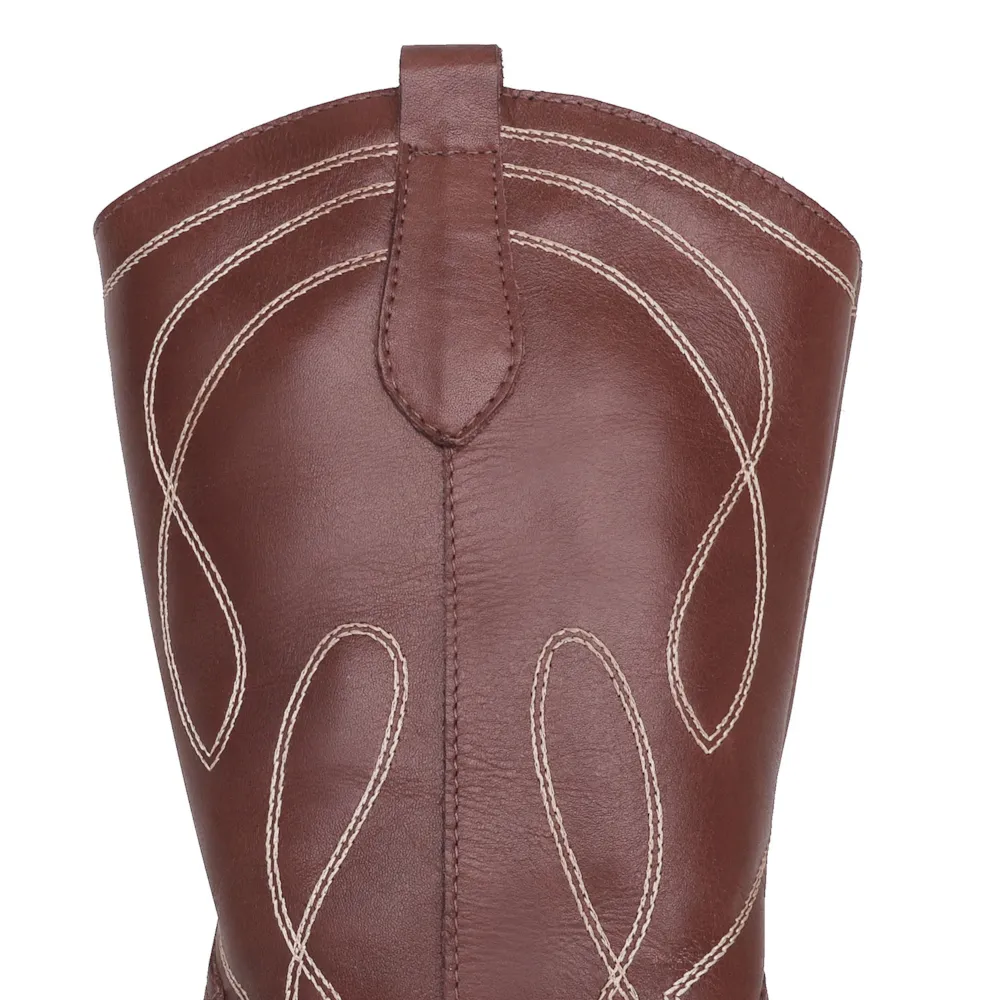 Bota Western Couro Marrom - imagem 9