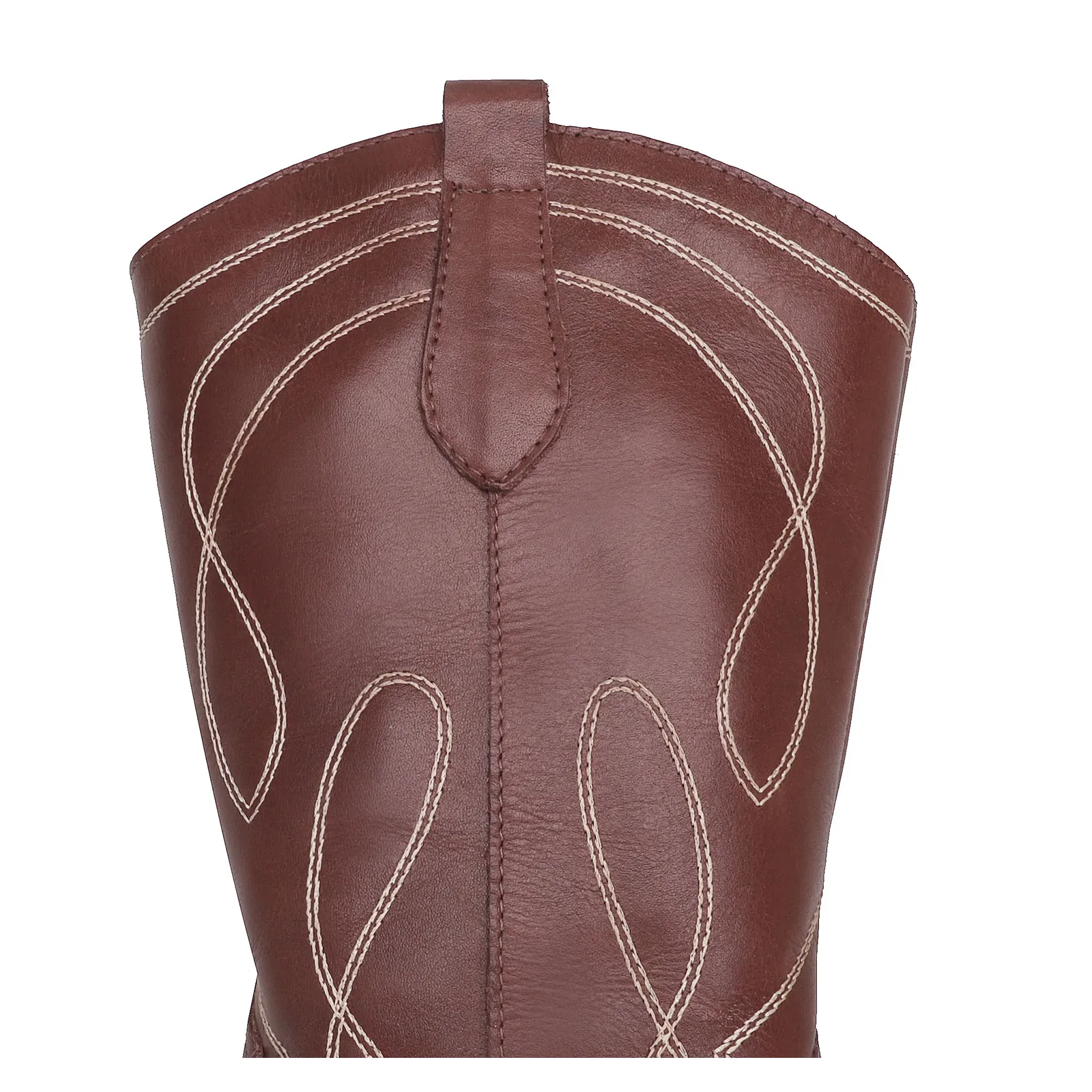 Bota Western Couro Marrom
