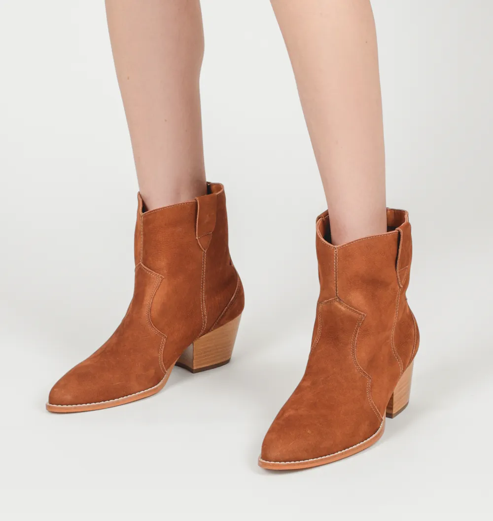 Bota Western Couro Marrom - imagem 2