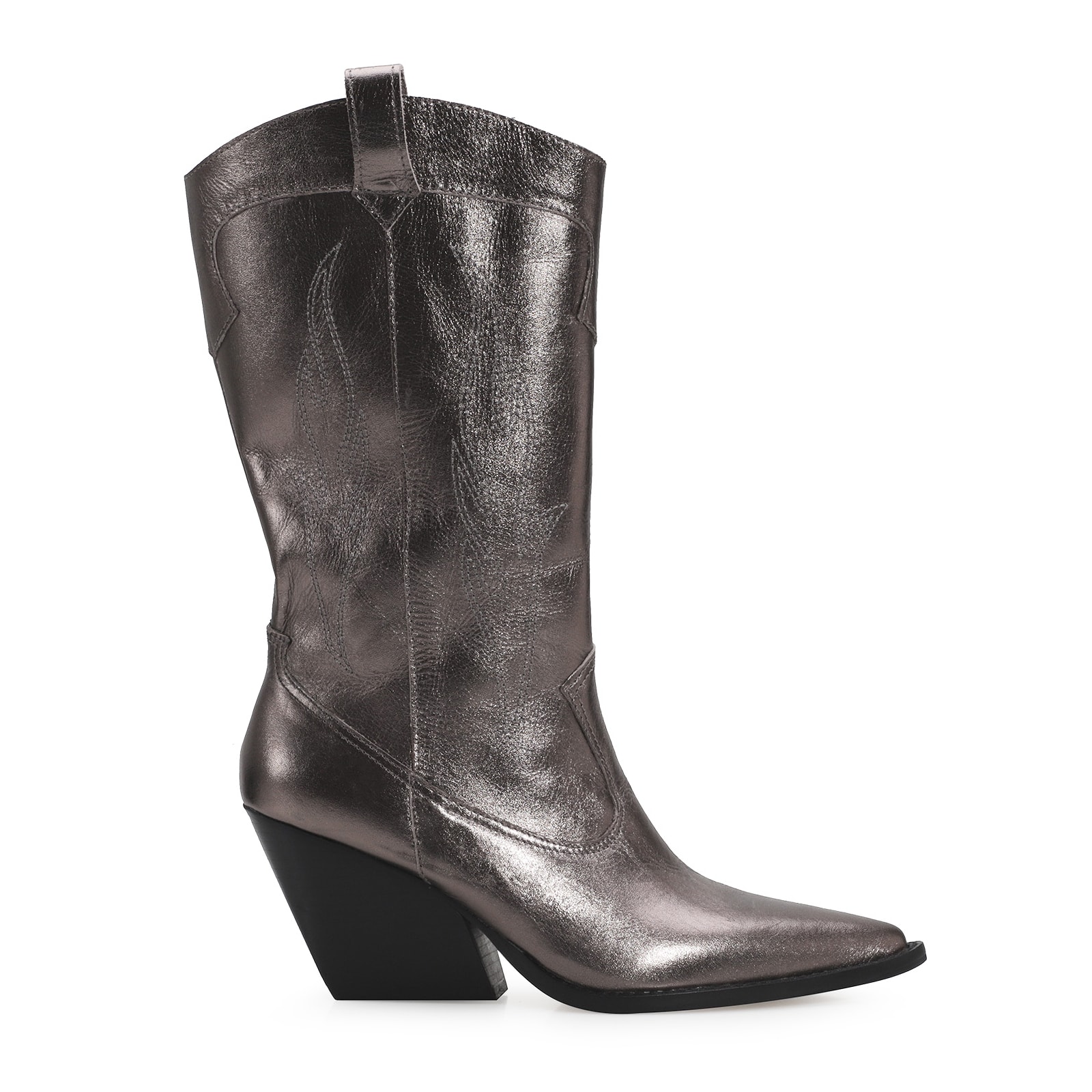 Bota Western Couro Prata