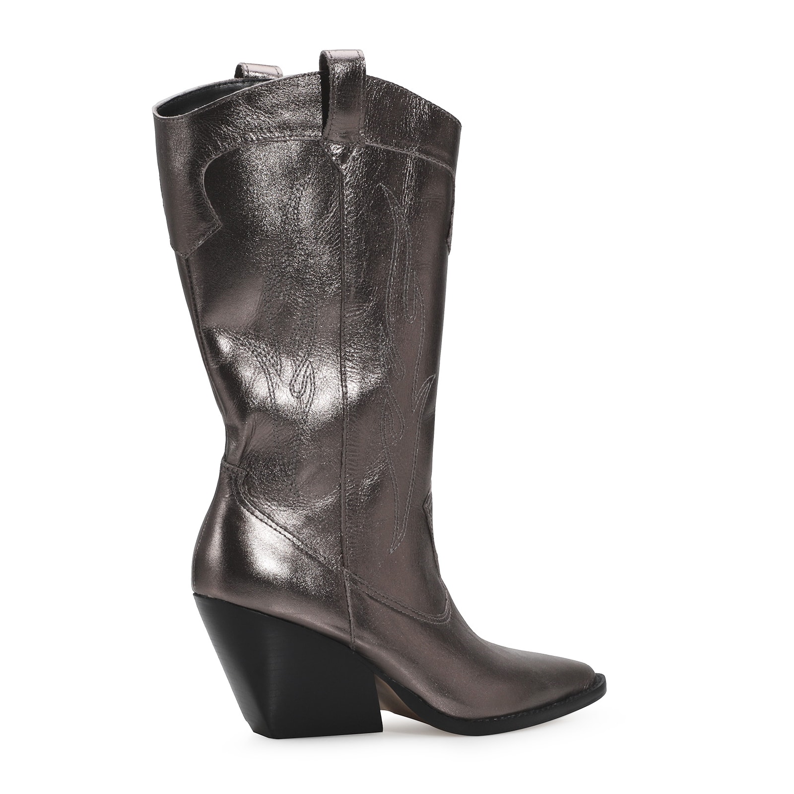Bota Western Couro Prata