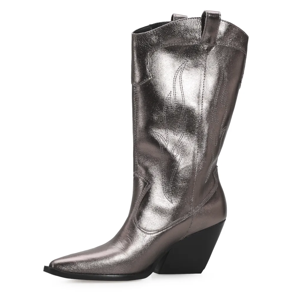Bota Western Couro Prata - imagem 5