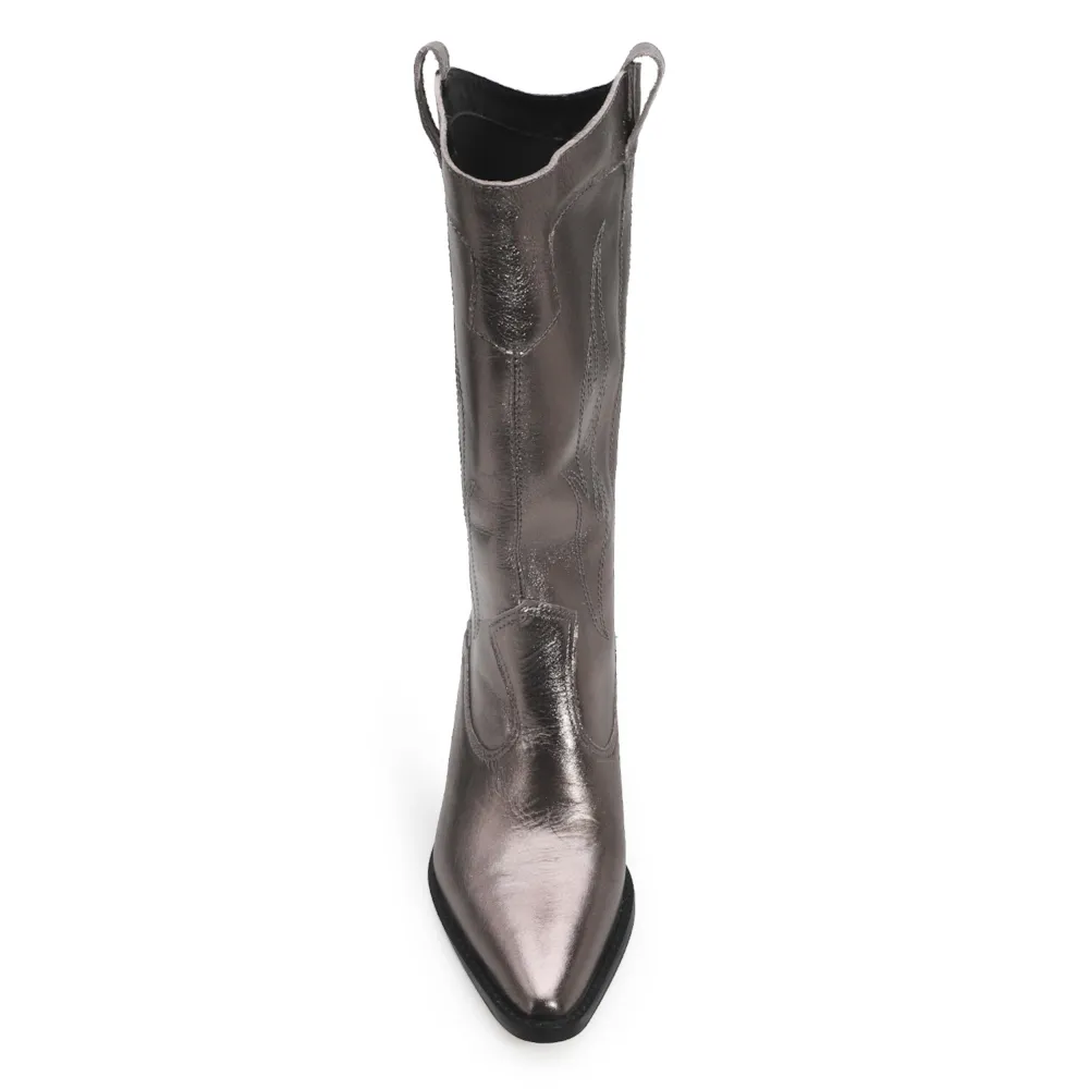 Bota Western Couro Prata - imagem 6