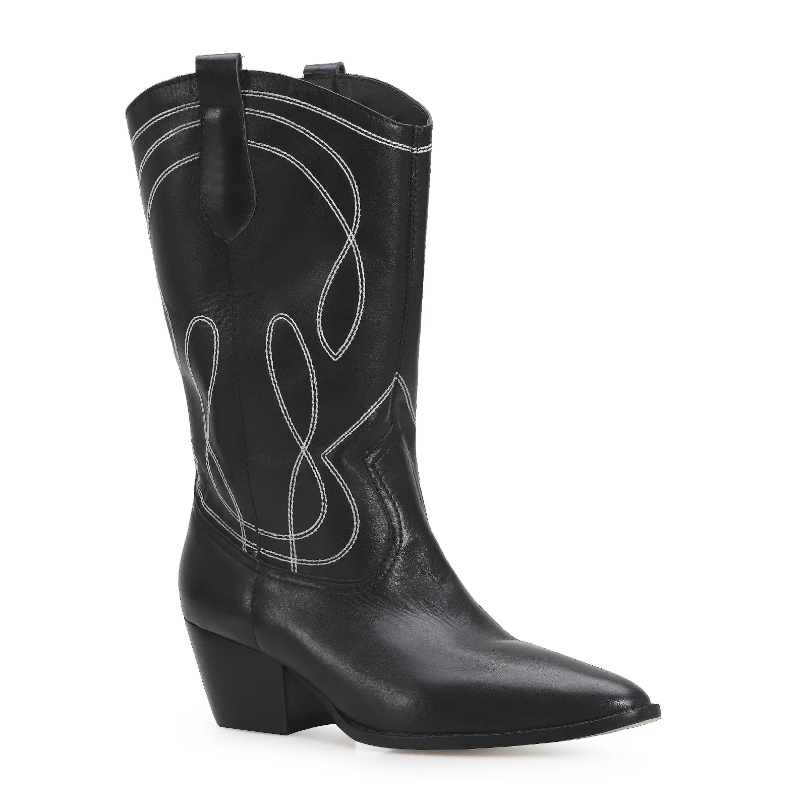 Bota Western Couro Preto