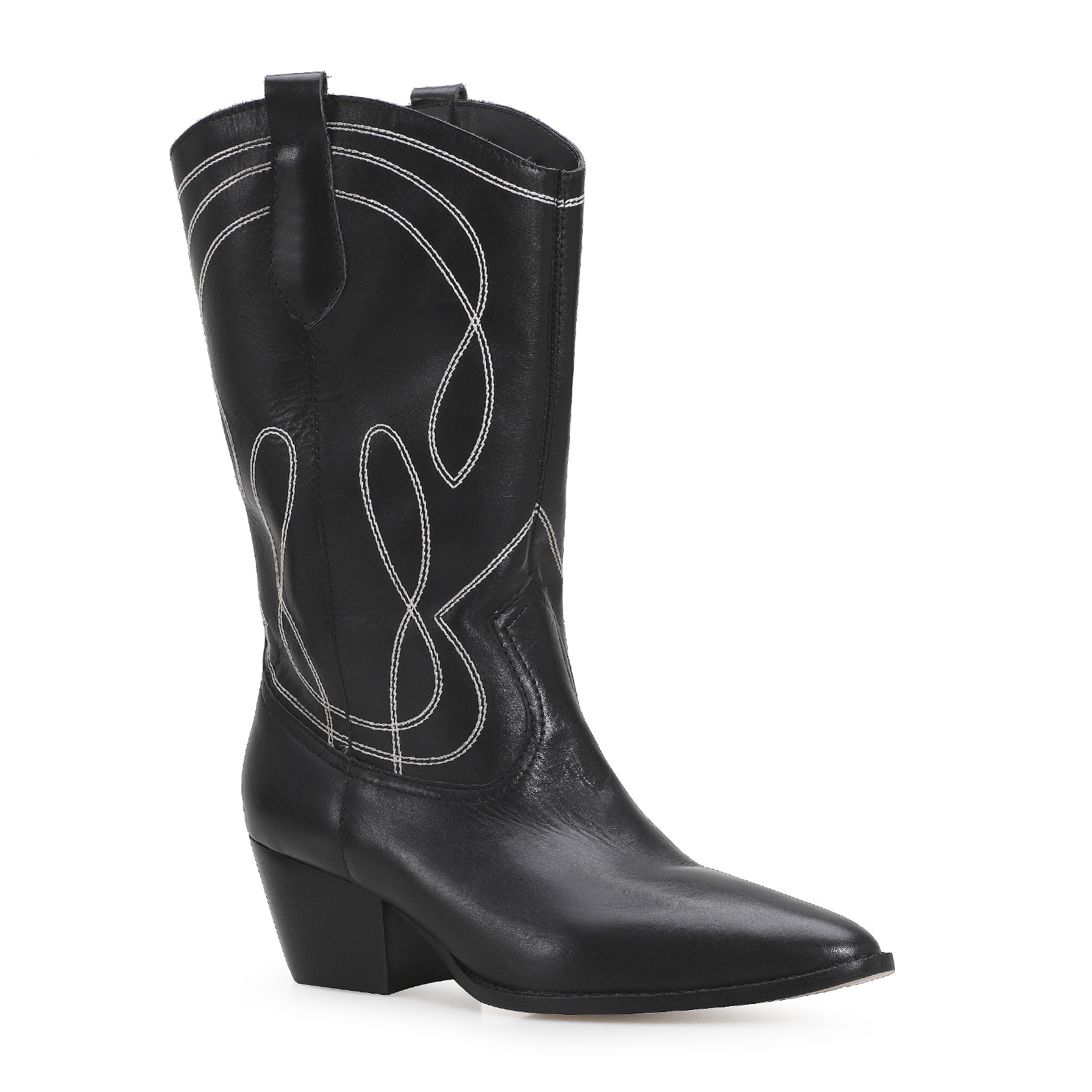 Bota Western Couro Preto