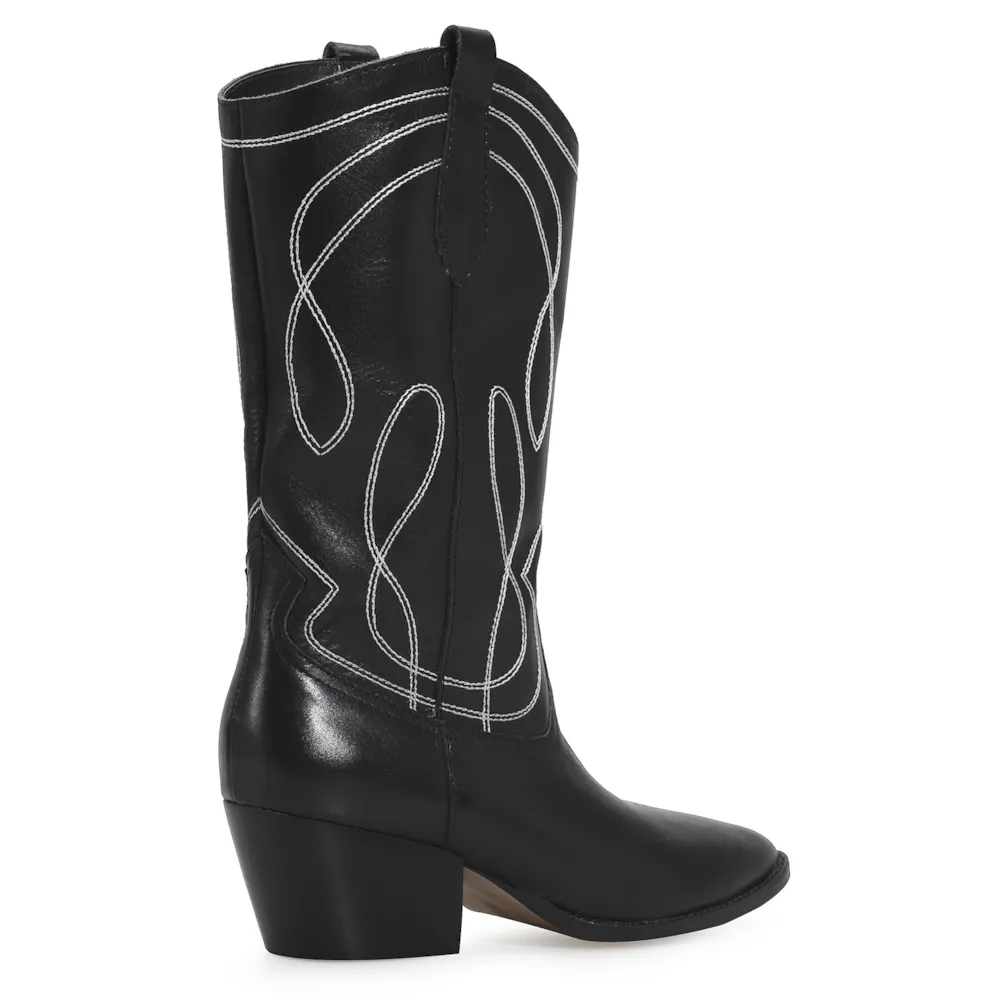Bota Western Couro Preto - imagem 4