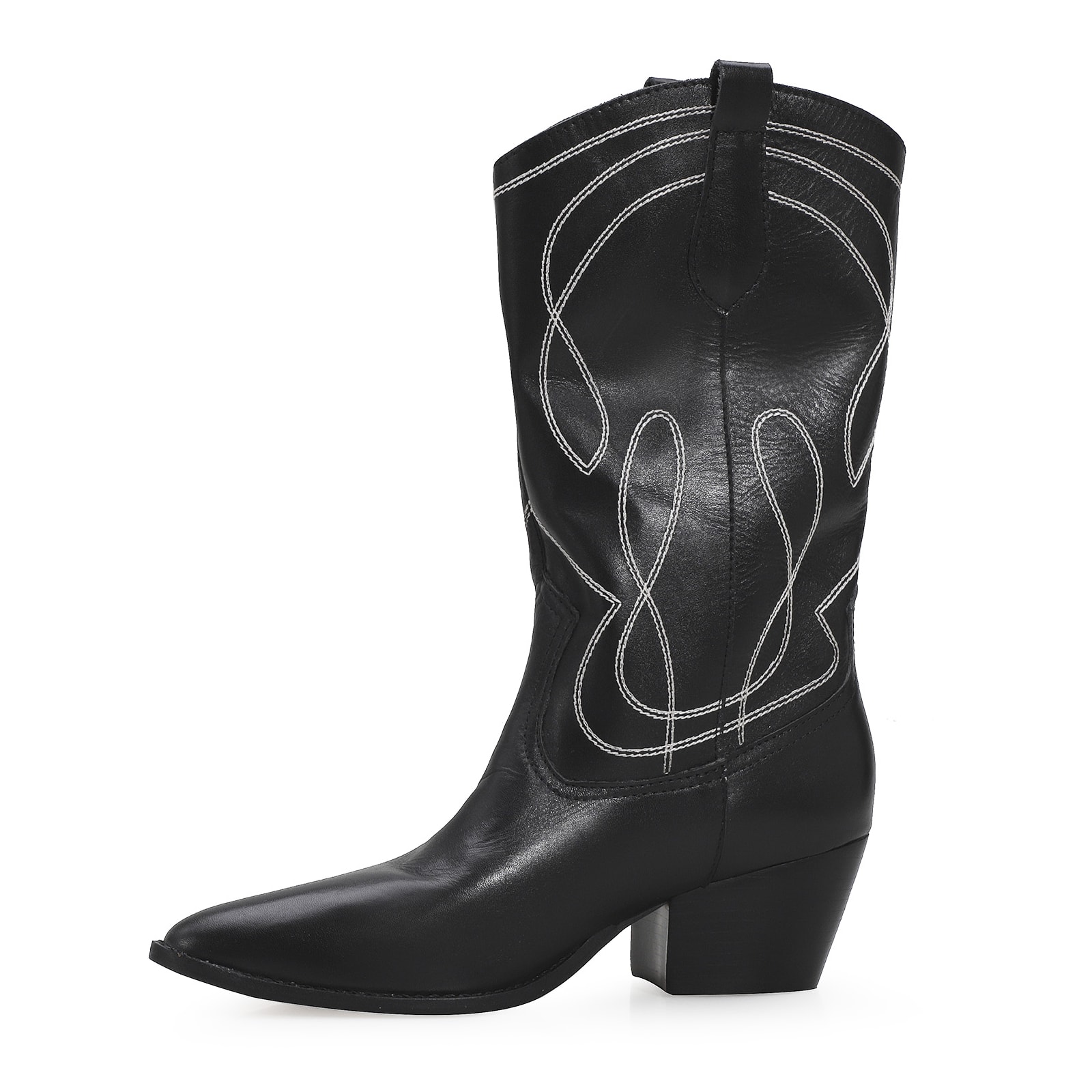 Bota Western Couro Preto