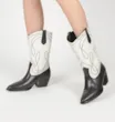 Bota Western Couro Preto/Off White - imagem 2