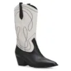 Bota Western Couro Preto/Off White - imagem 1
