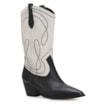 Bota Western Couro Preto/Off White - imagem 1