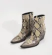Bota Western Couro Python/Prata - imagem 3