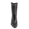 Bota Western Rebites Couro Preto - imagem 5