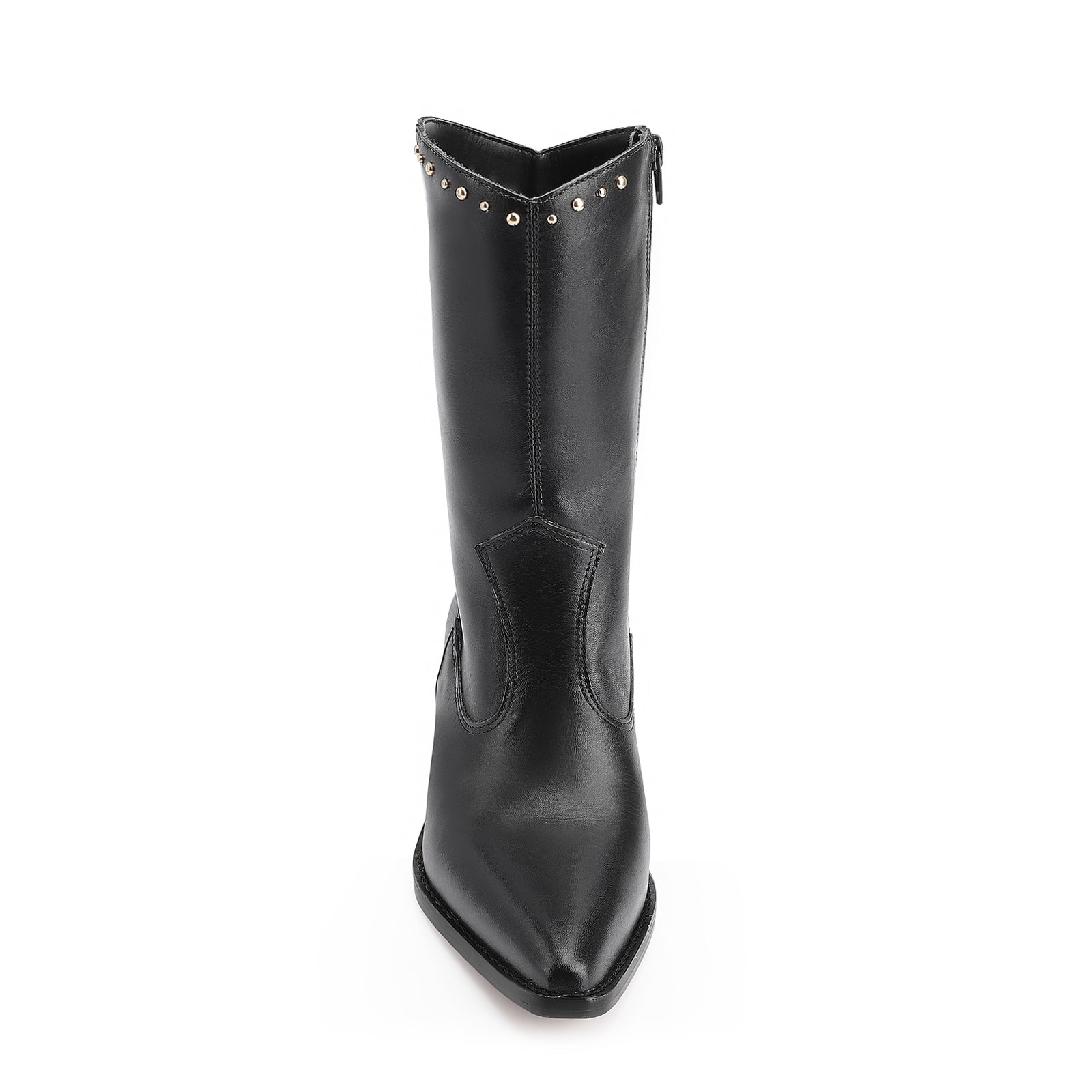 Bota Western Rebites Couro Preto