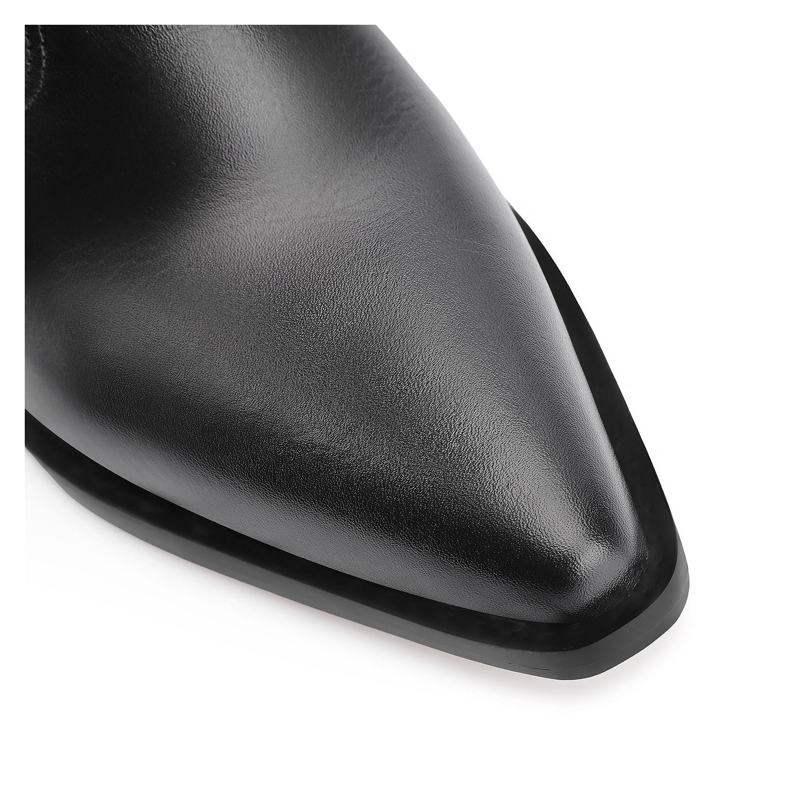 Bota Western Rebites Couro Preto