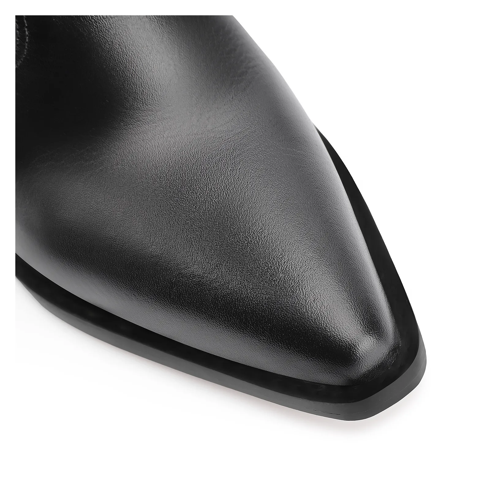 Bota Western Rebites Couro Preto