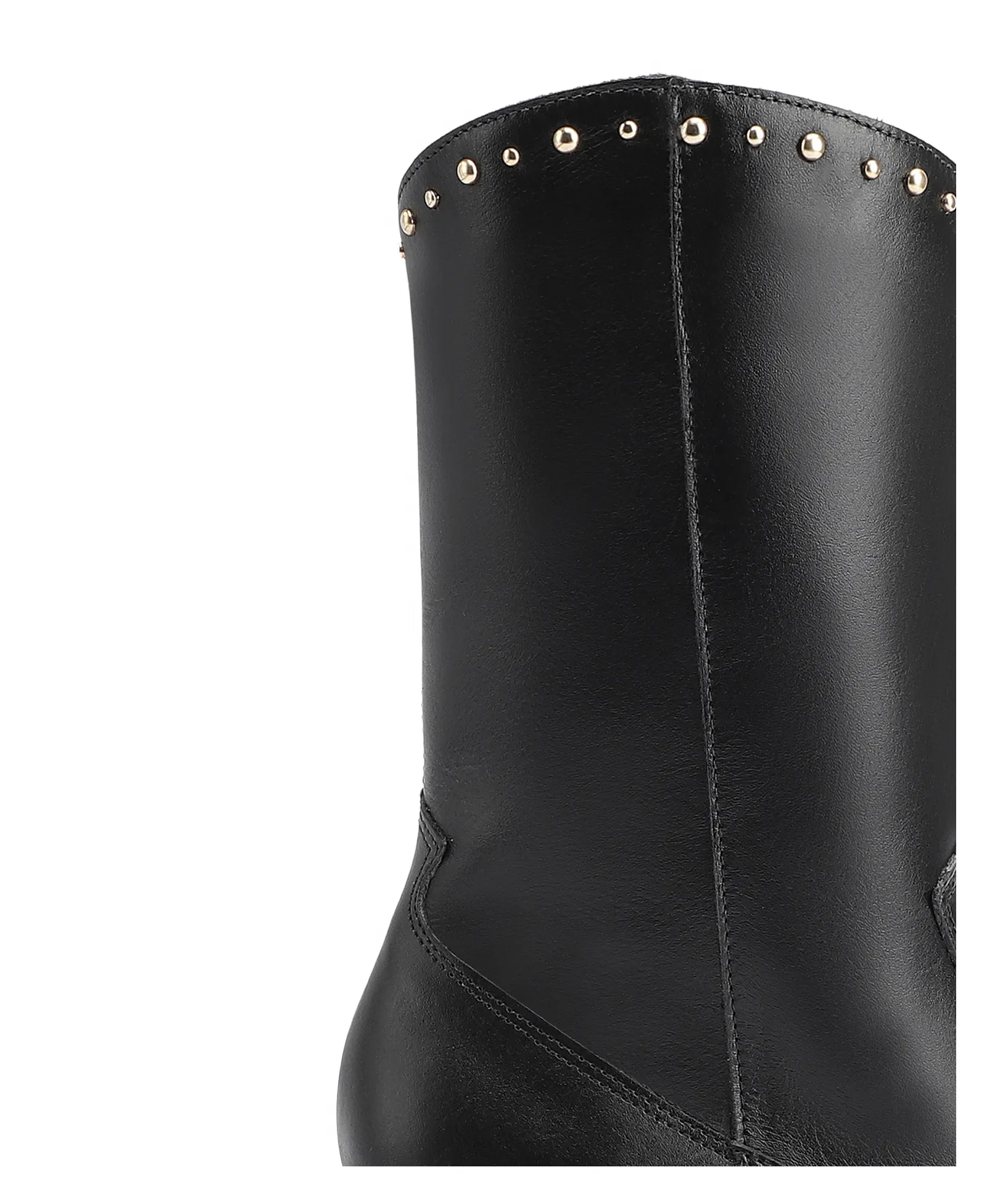 Bota Western Rebites Couro Preto