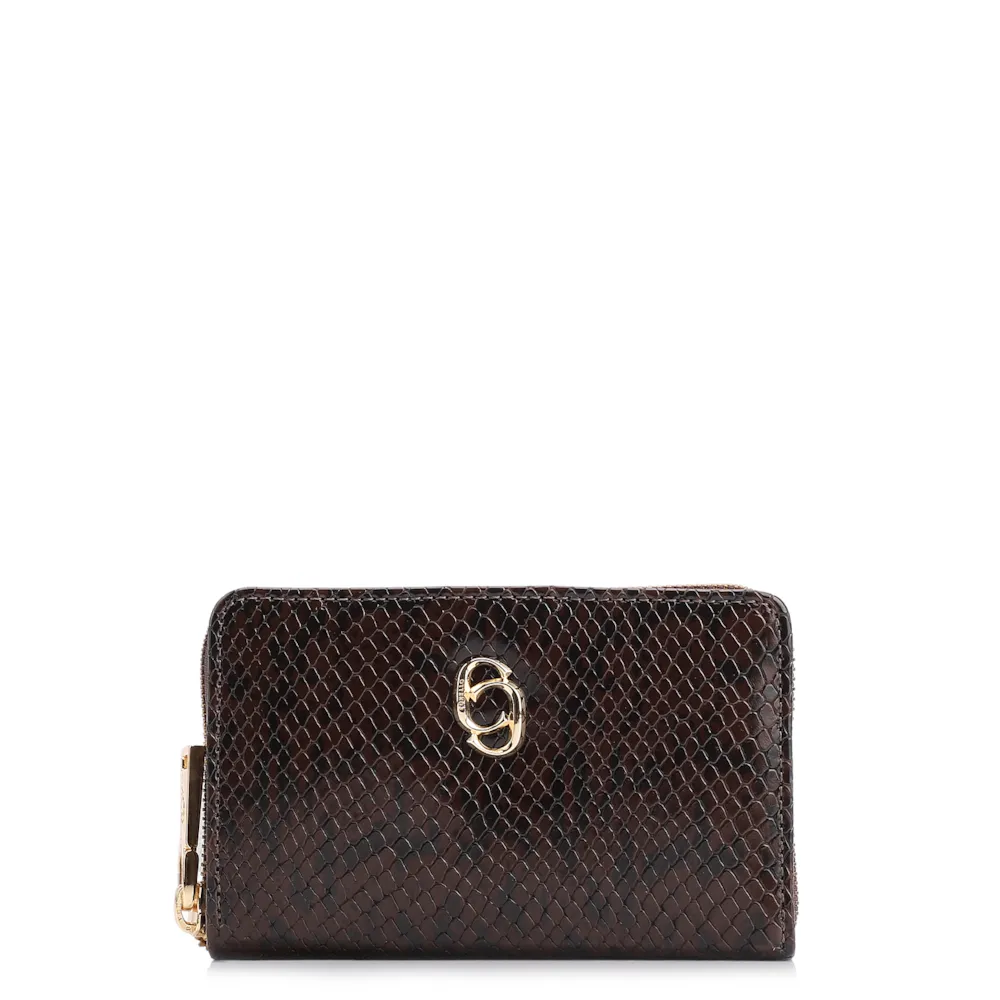 Carteira Alt Python Marrom Escuro