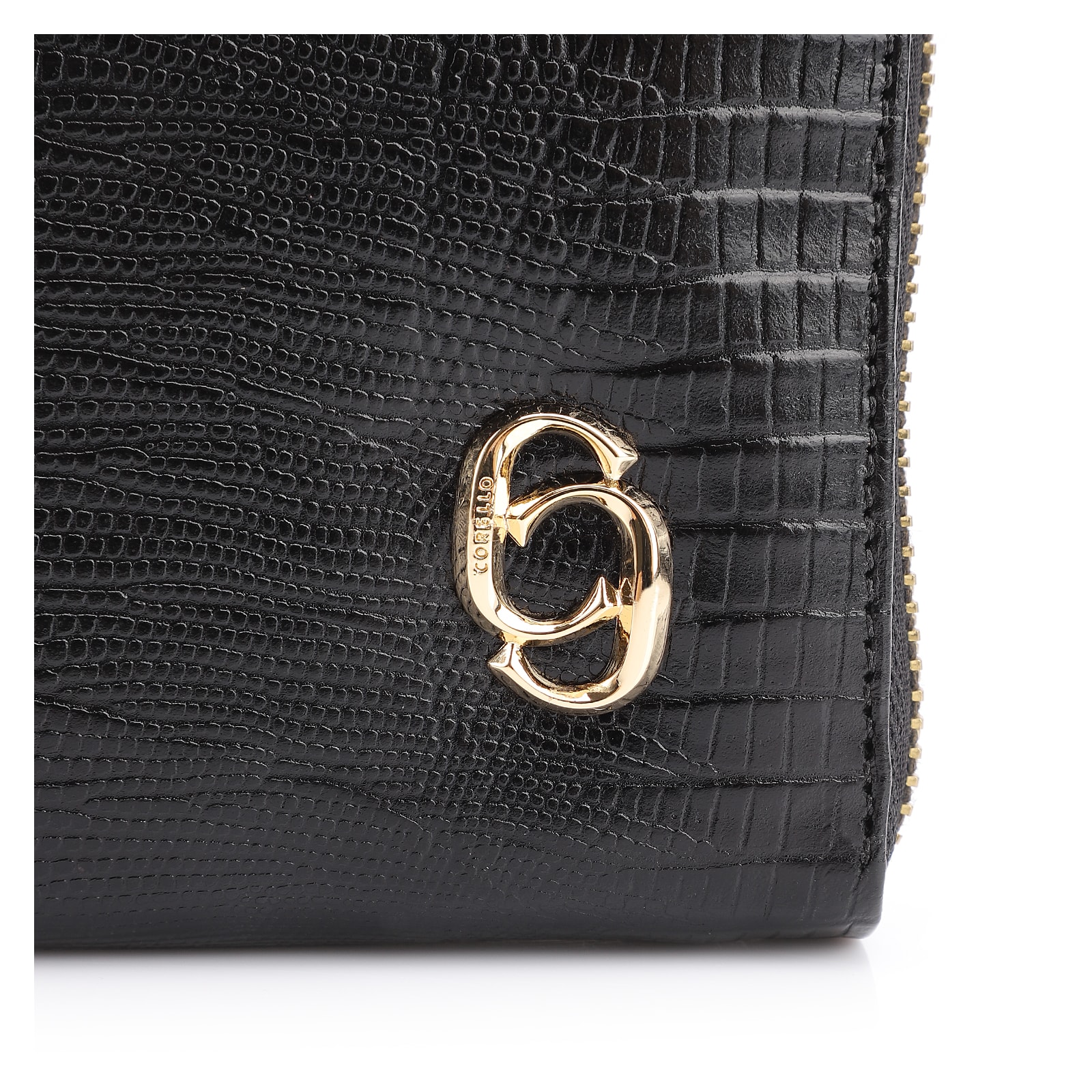 Carteira Couro Lezard Preto